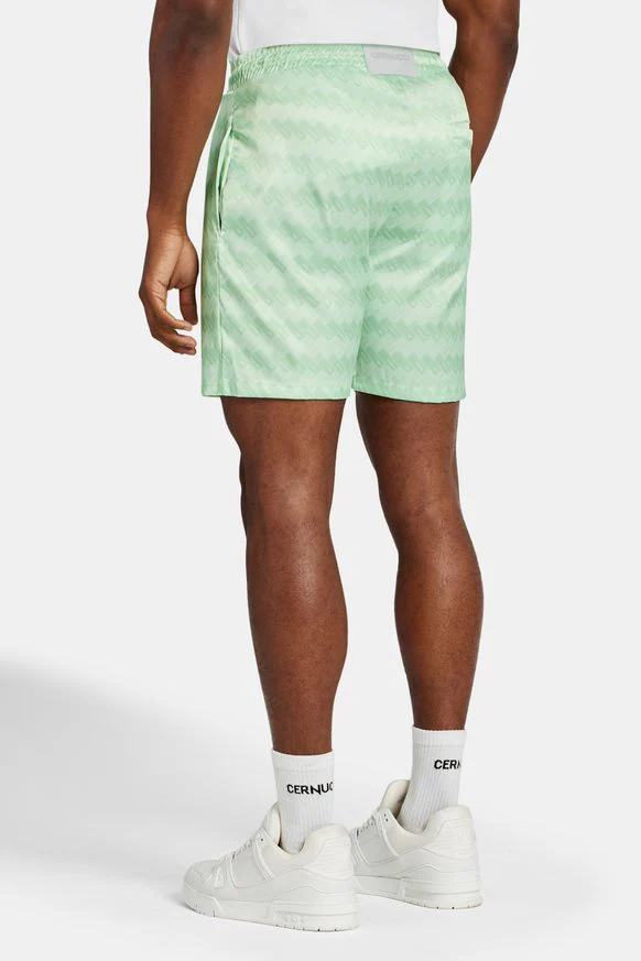 Cernucci Repeat Printed Satin Short - Lime - Image 3