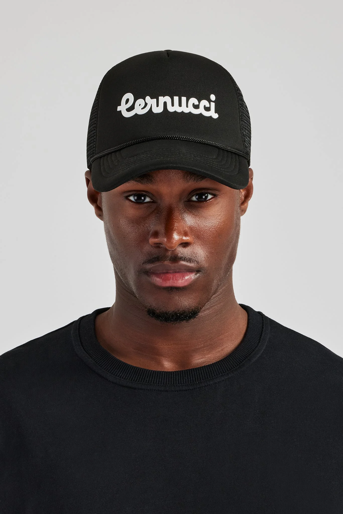 Cernucci Script Mesh Trucker - Black - Image 3