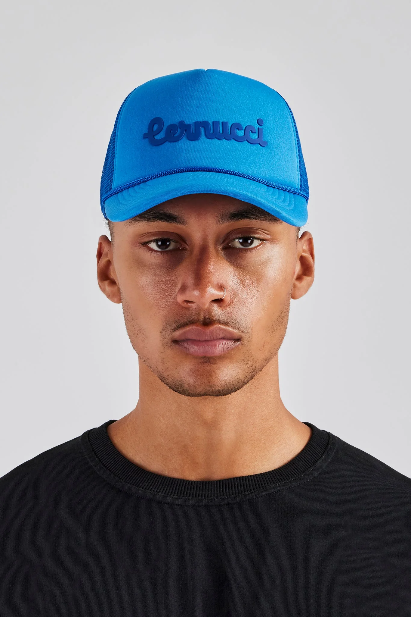 Cernucci Script Mesh Trucker - Blue - Image 3