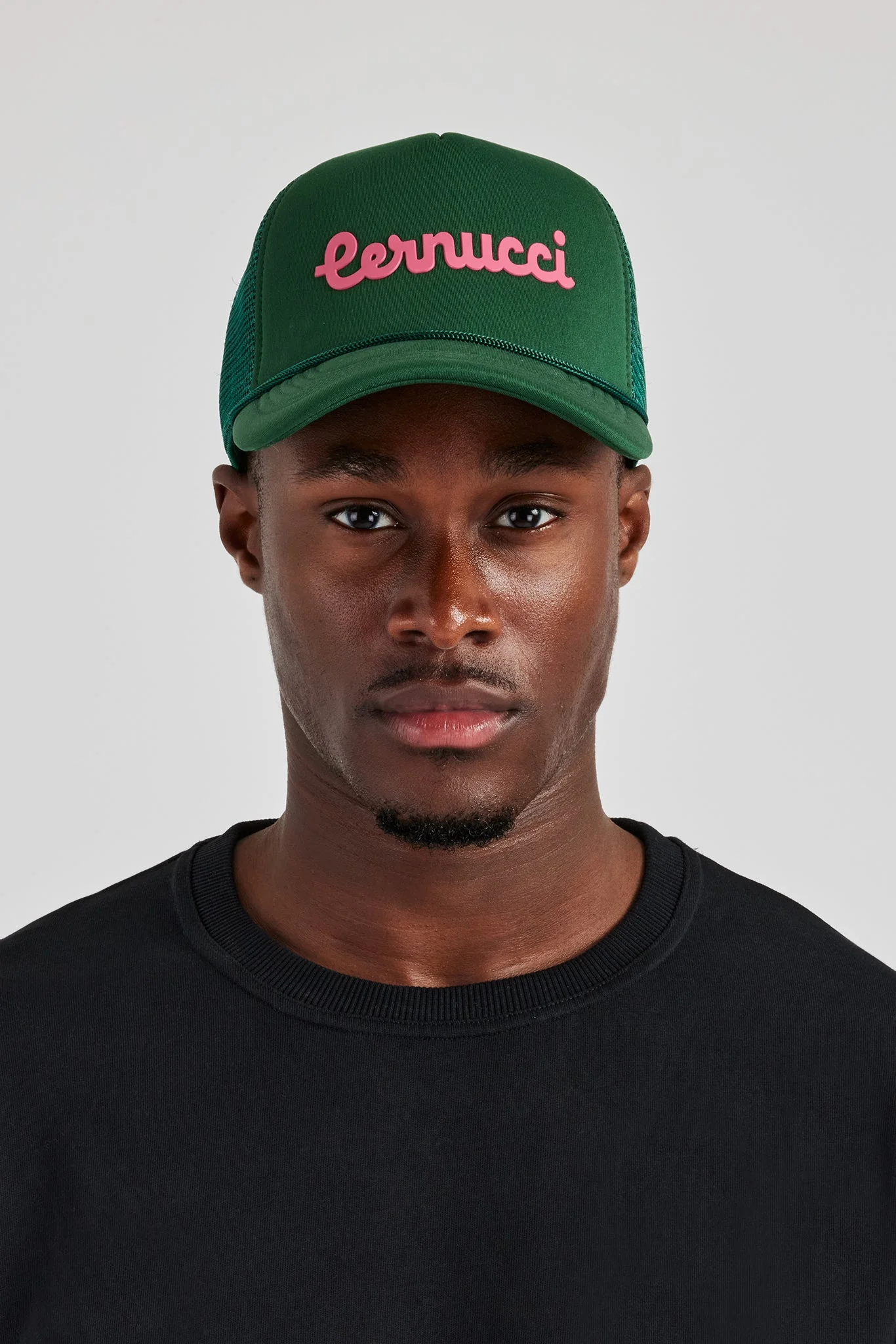 Cernucci Script Mesh Trucker - Green - Image 3