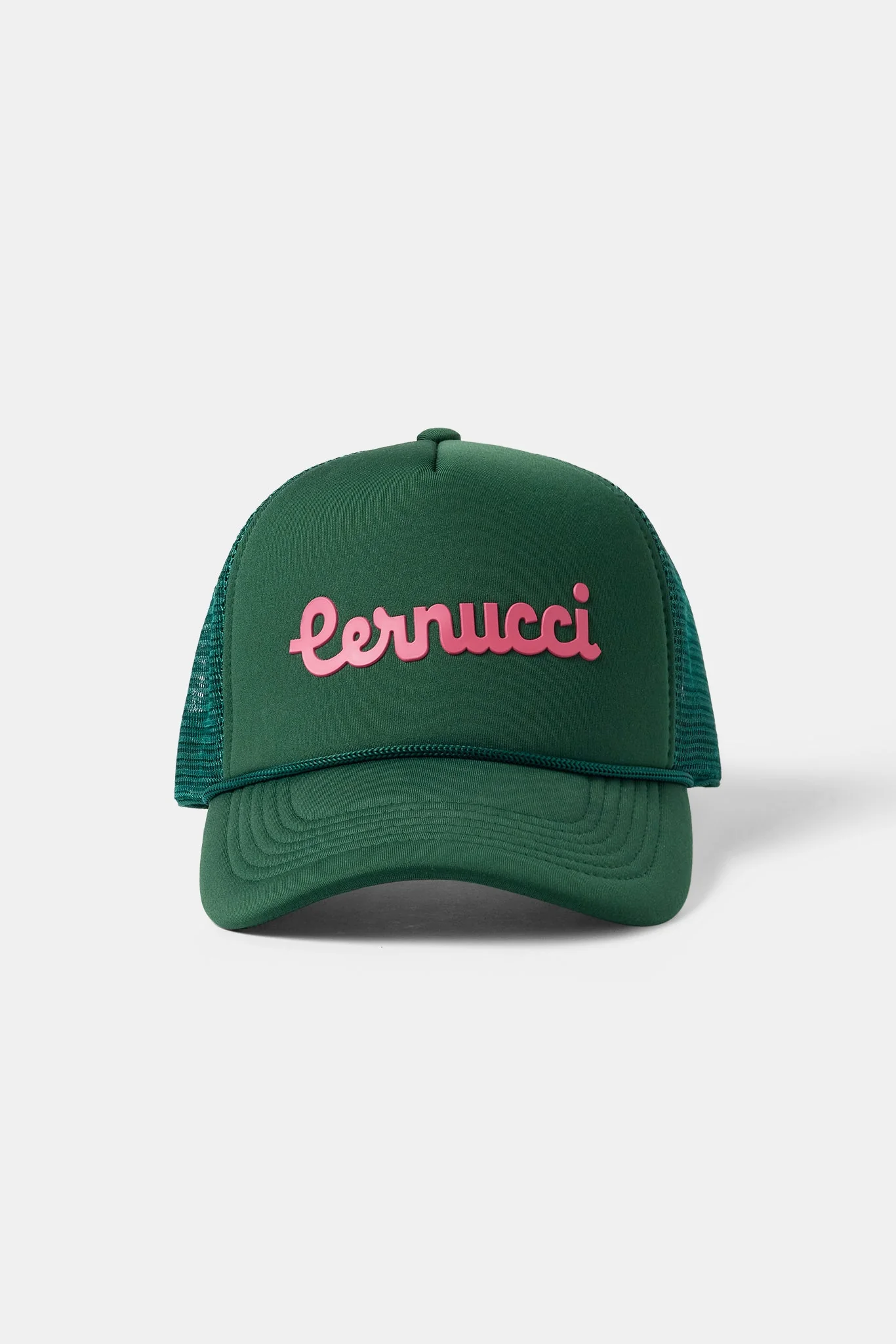 Cernucci Script Mesh Trucker - Green - Image 4