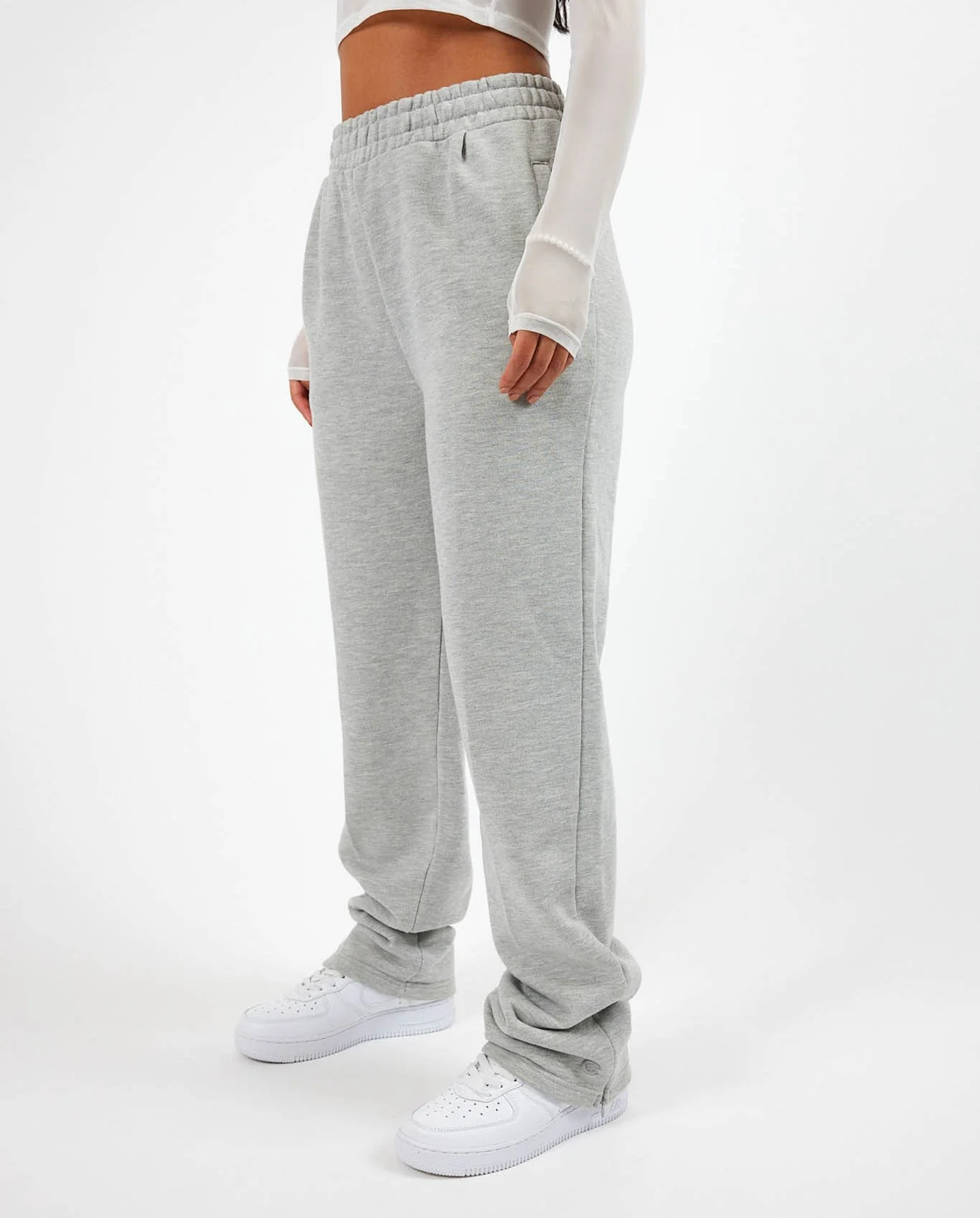Cernucci Split Hem Jogger - Grey Marl - Image 2