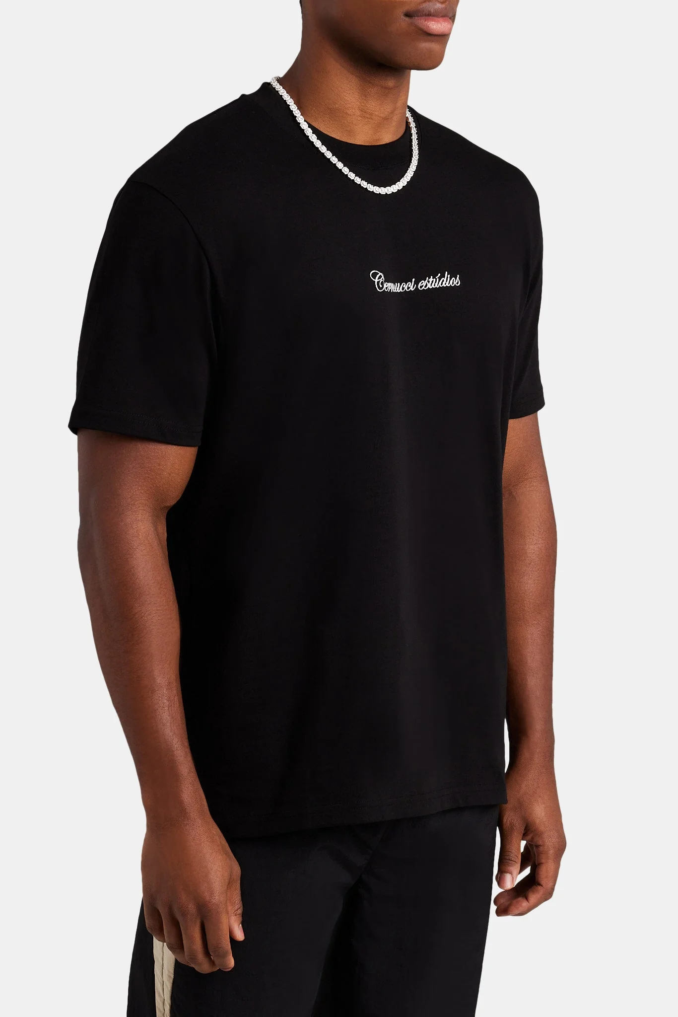 Cernucci Studios Embroidered T-Shirt - Black - Image 4