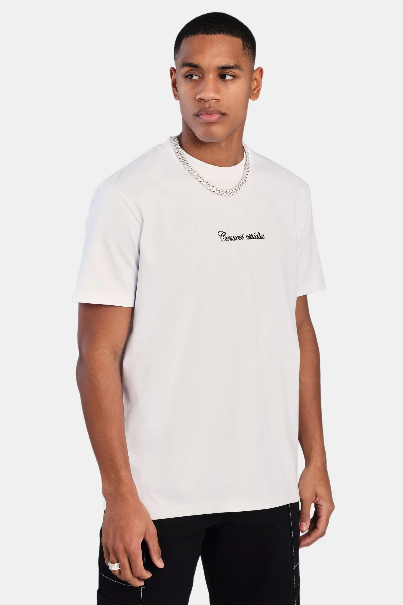 Cernucci Studios Embroidered T-Shirt - White - Image 5