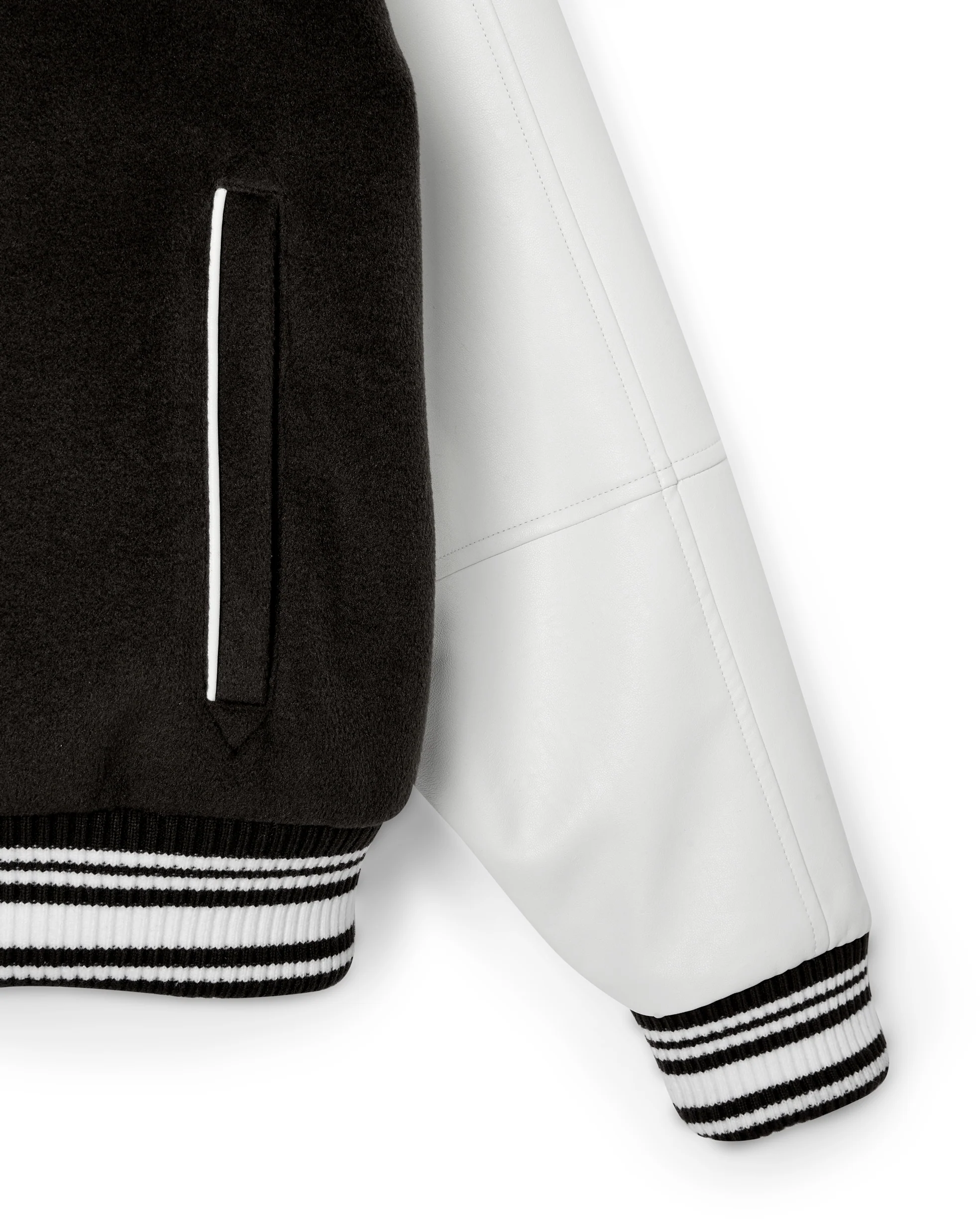 Cernucci Varsity Bomber Jacket - Black - Image 6