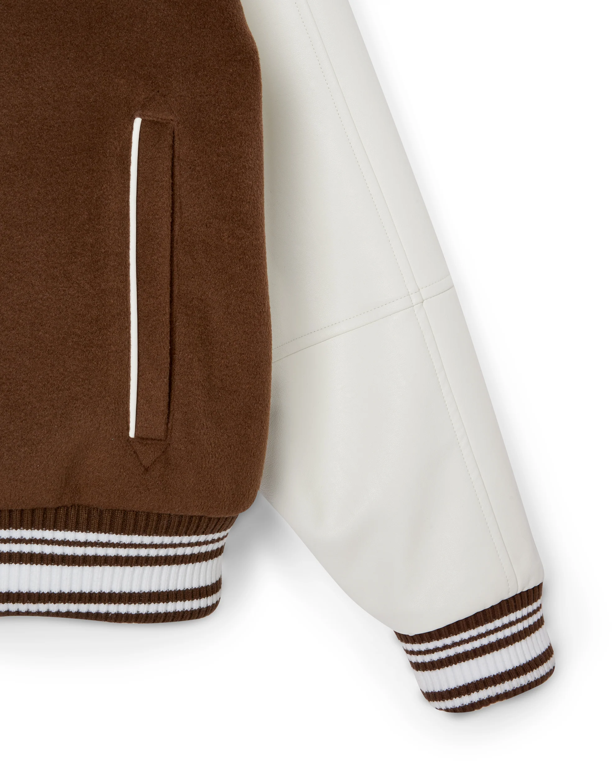 Cernucci Varsity Bomber Jacket - Chocolate - Image 5