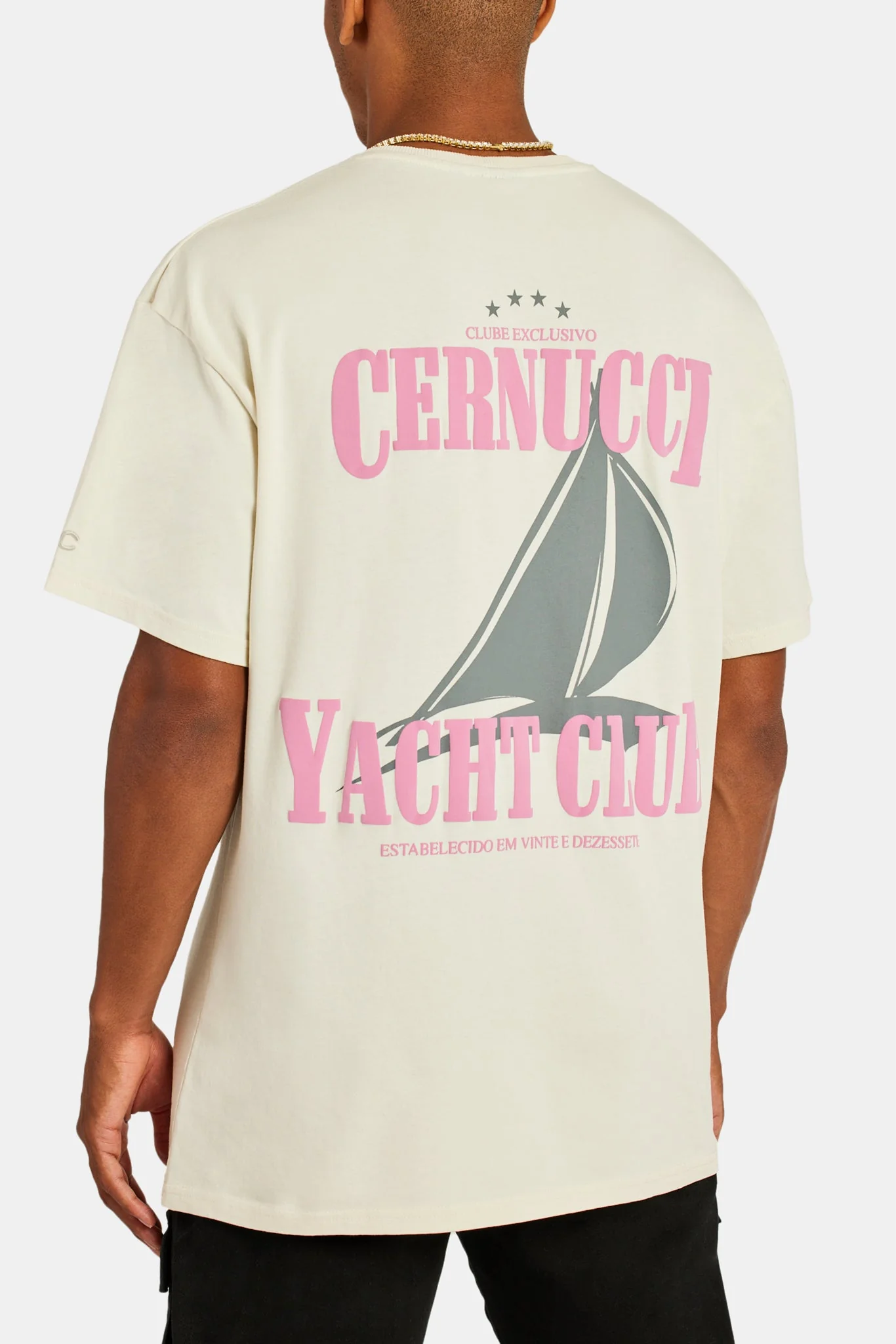 Cernucci Yacht Club Graphic T-Shirt - Ecru - Image 2