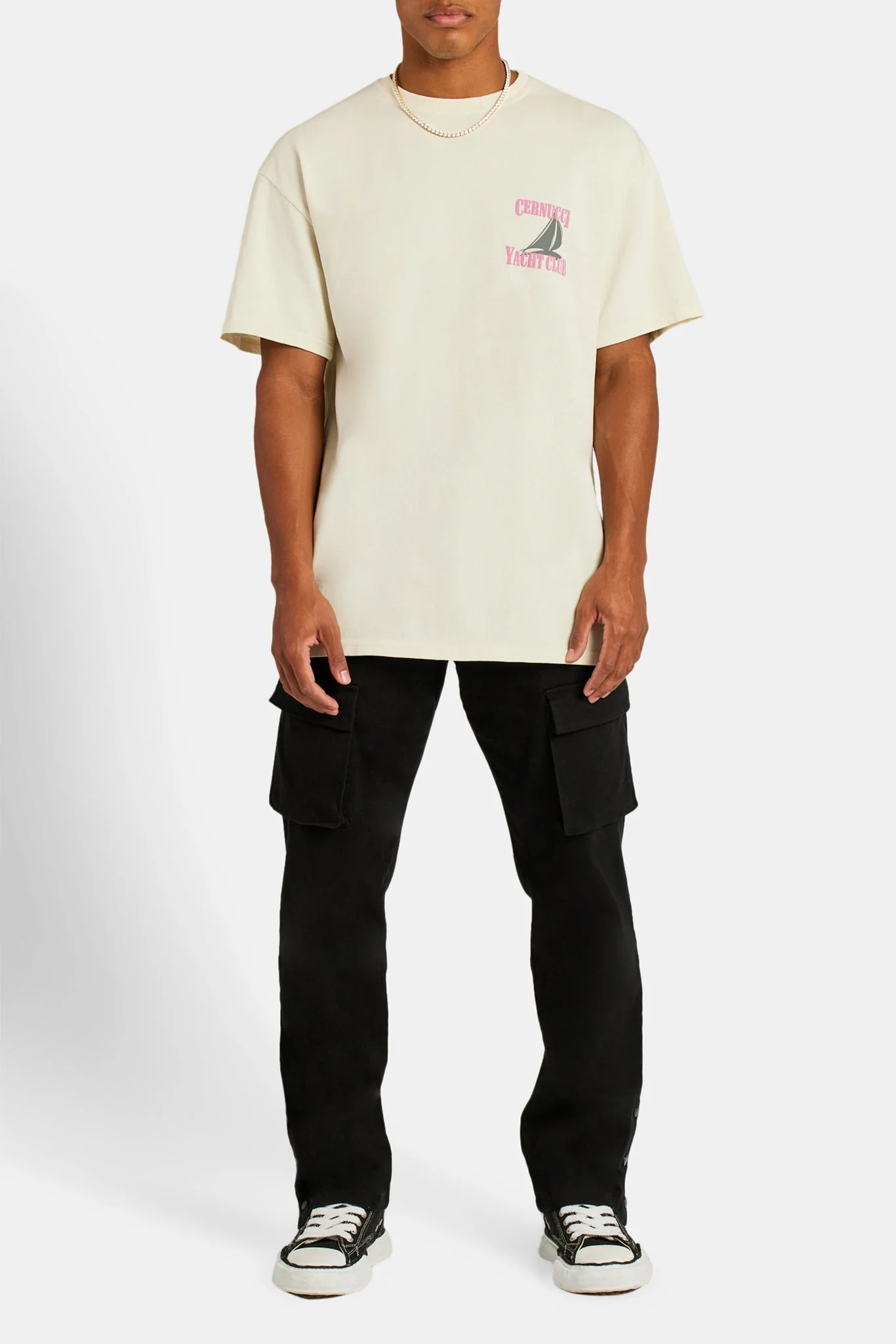 Cernucci Yacht Club Graphic T-Shirt - Ecru - Image 3
