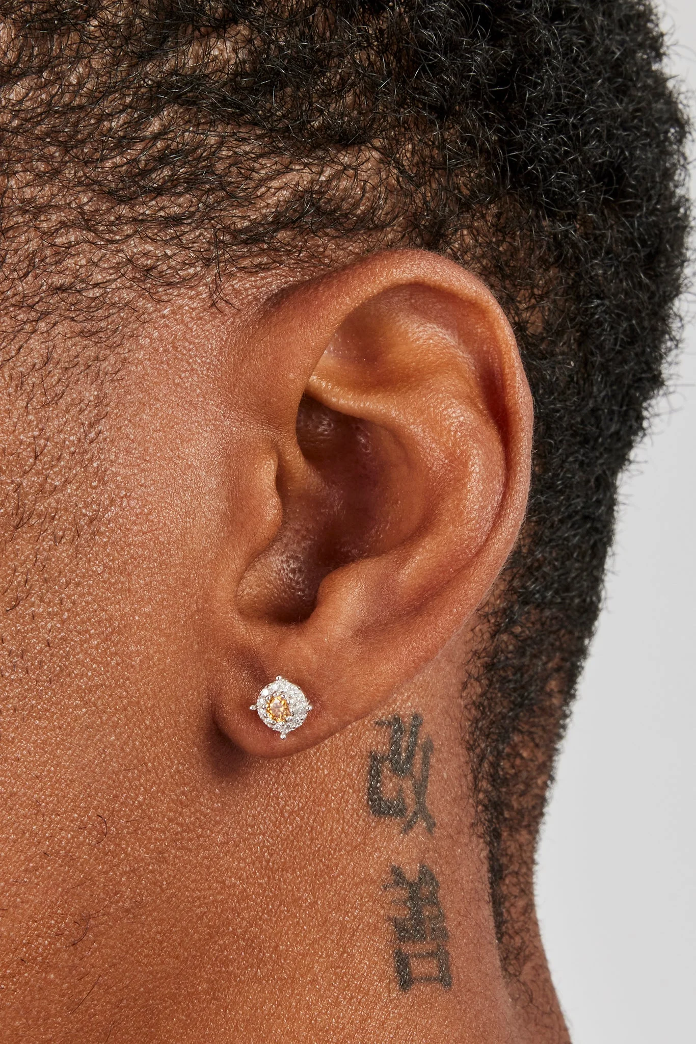 Champagne Moissanite Stud Earrings - 5.5mm - Image 2