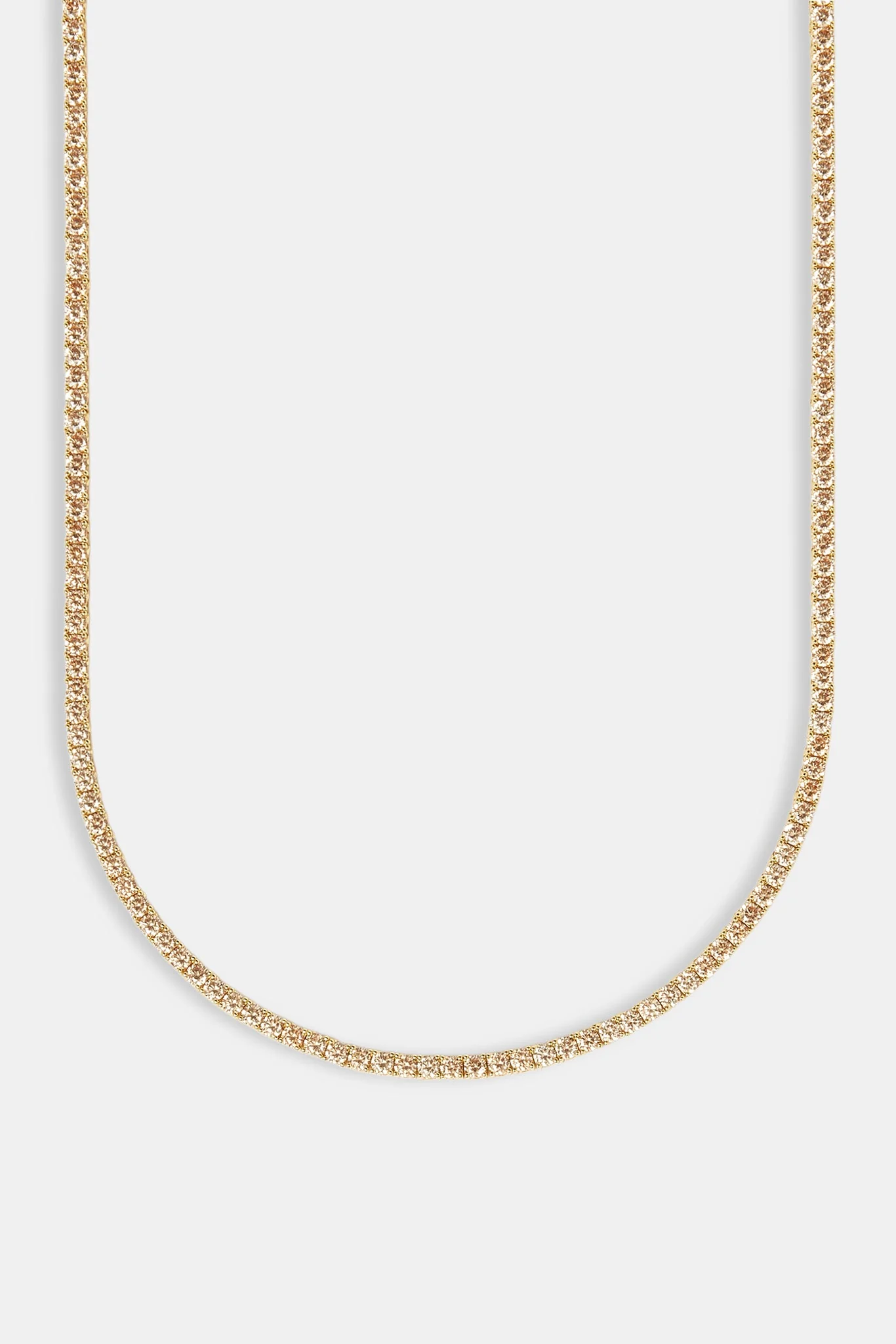 Champagne Stone Tennis Chain - 3mm - Image 2