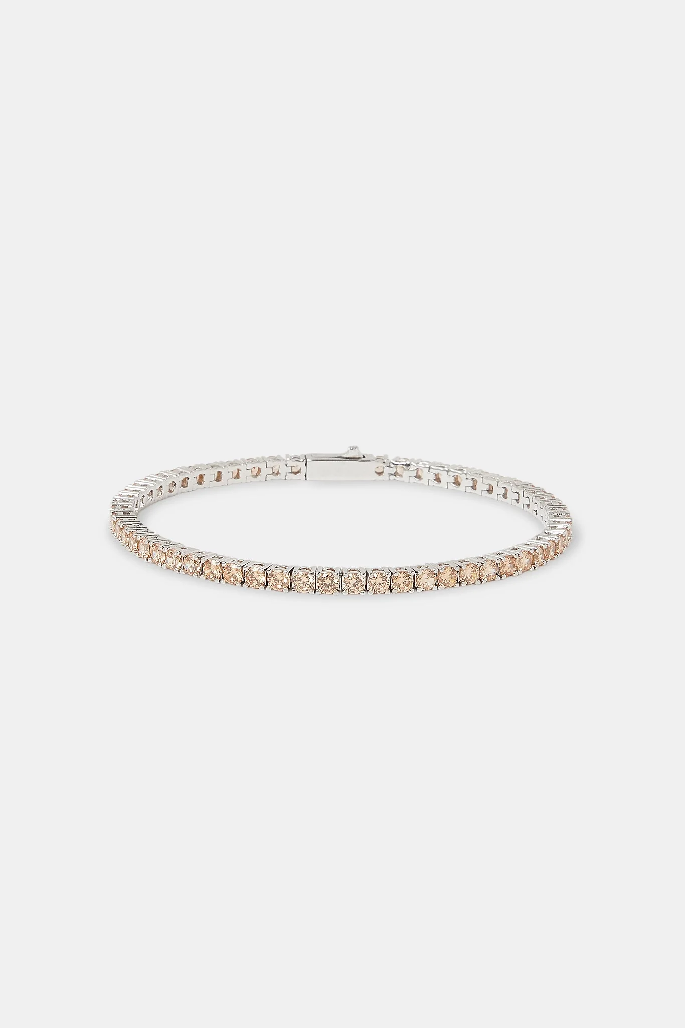 Champagne Tennis Bracelet - 3mm - White - Image 2