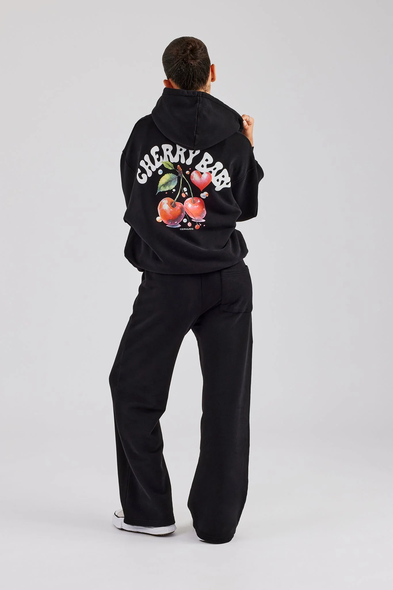 Cherry Baby Wide Leg Jogger - Black - Image 4