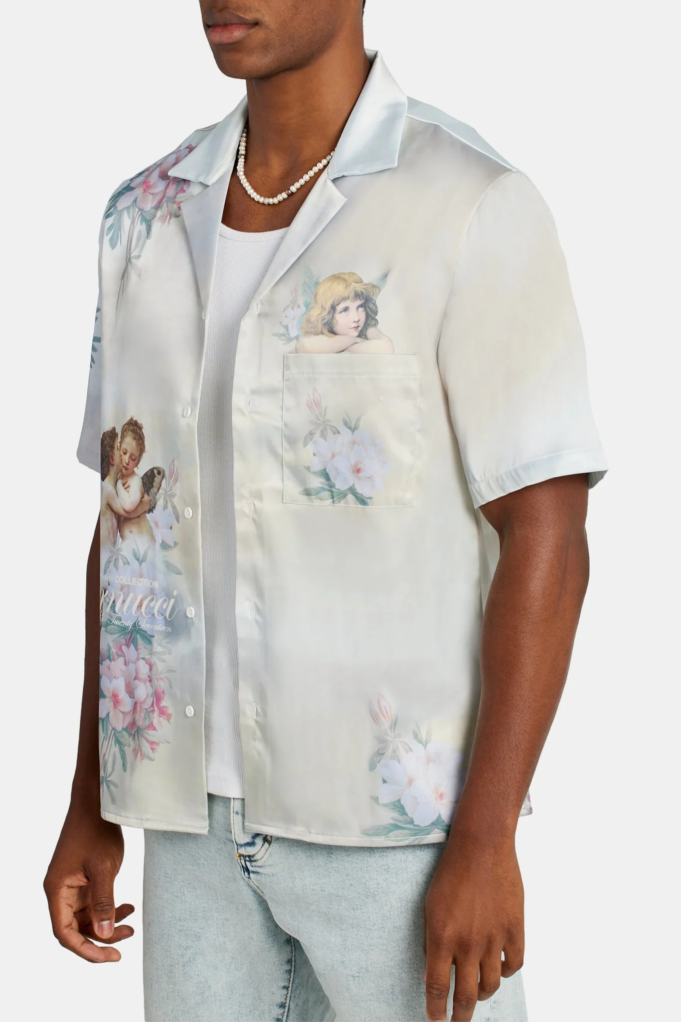 Cherub Floral Satin Shirt - Image 3