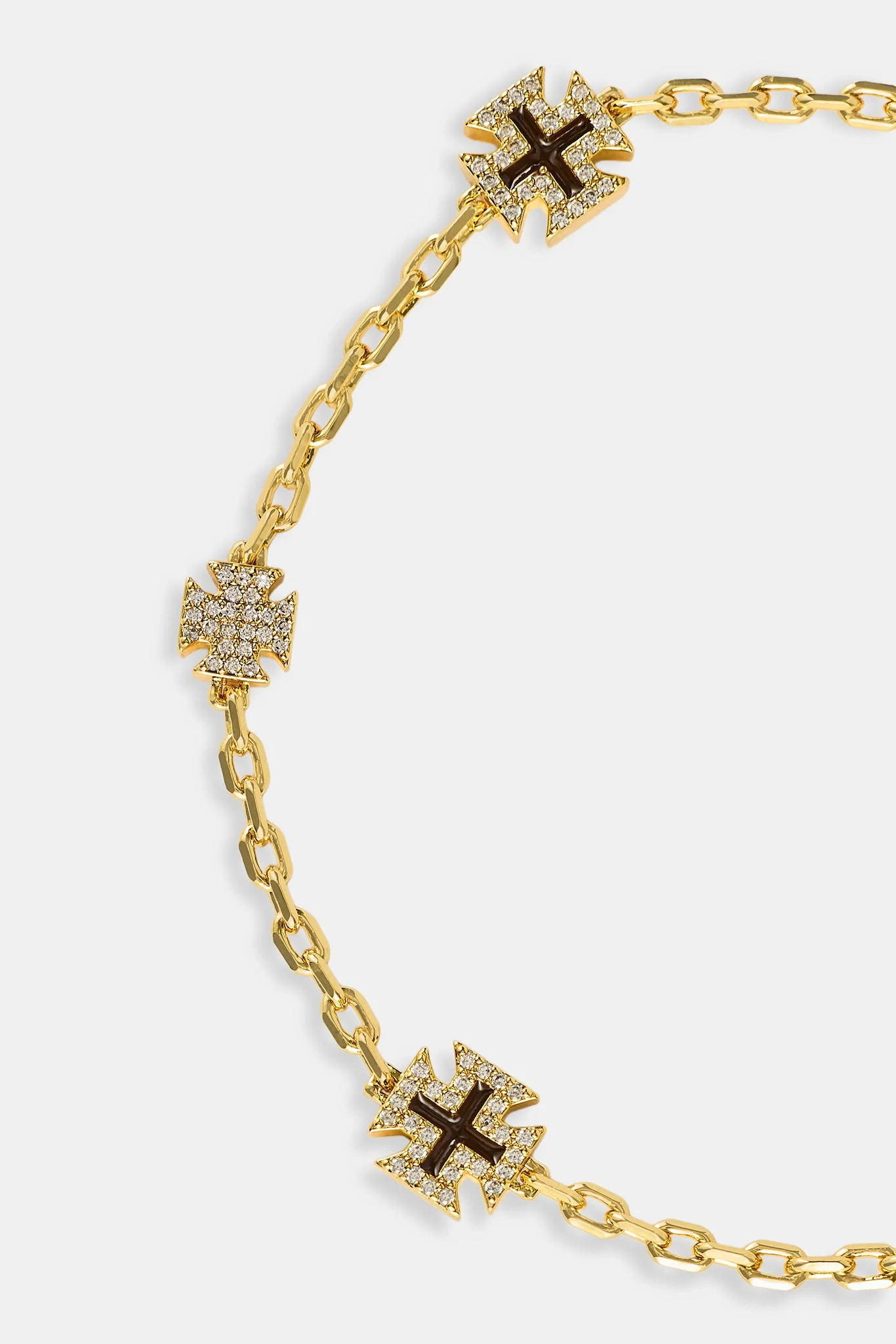Chocolate Micro Motif Rolo Bracelet - Gold - Image 3