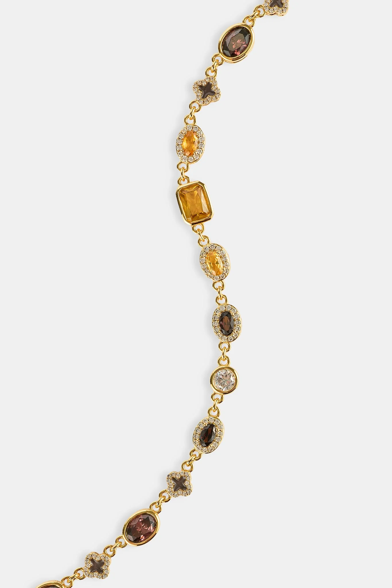 Chocolate Motif Multi Gemstone Chain - 6mm - Image 4