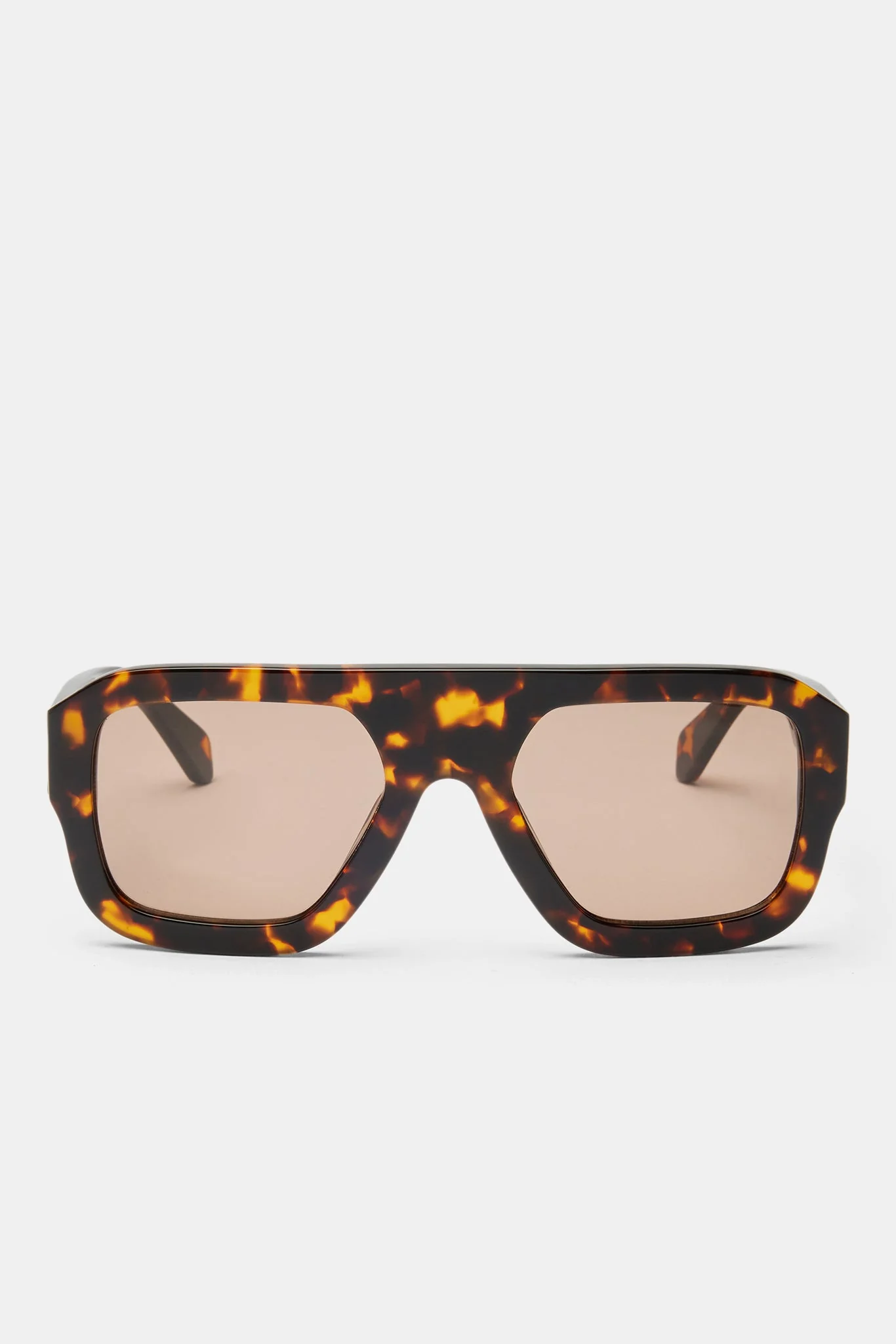 Chunky Aviator Sunglasses - Tortoise - Image 3