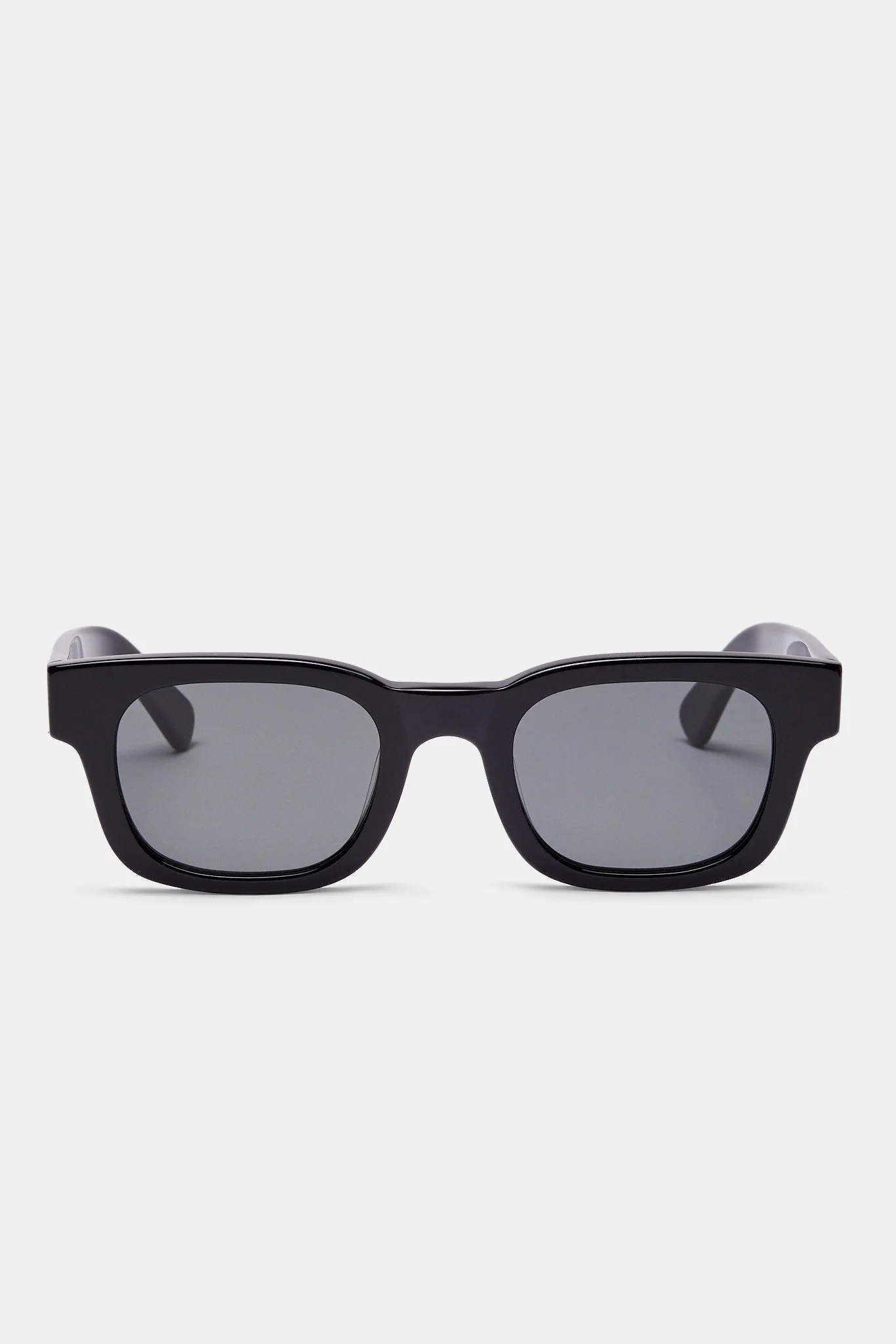 Classic Square Acetate Sunglasses - Black - Image 3