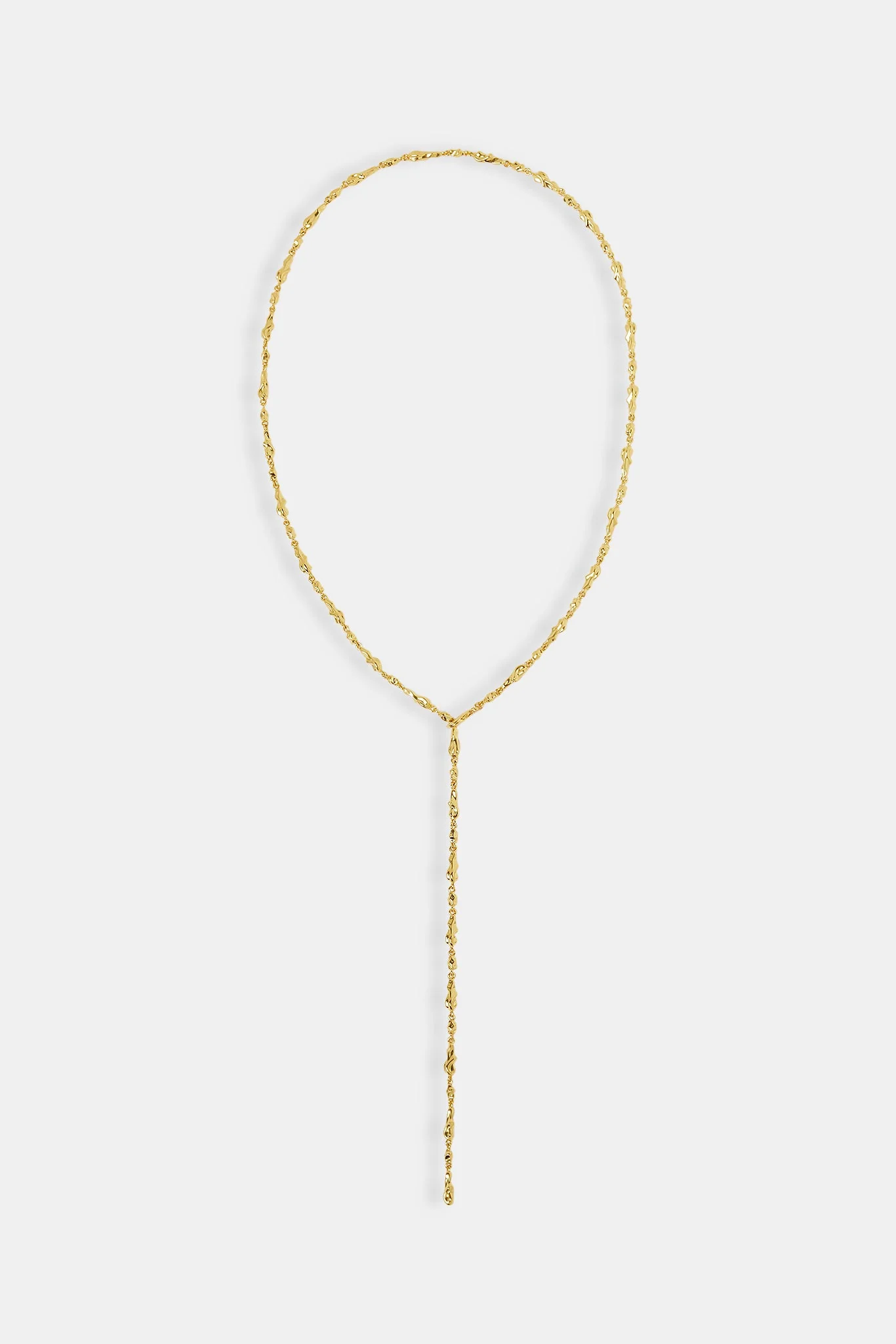 Cluster Drop Necklace - 4mm - Gold - Image 5