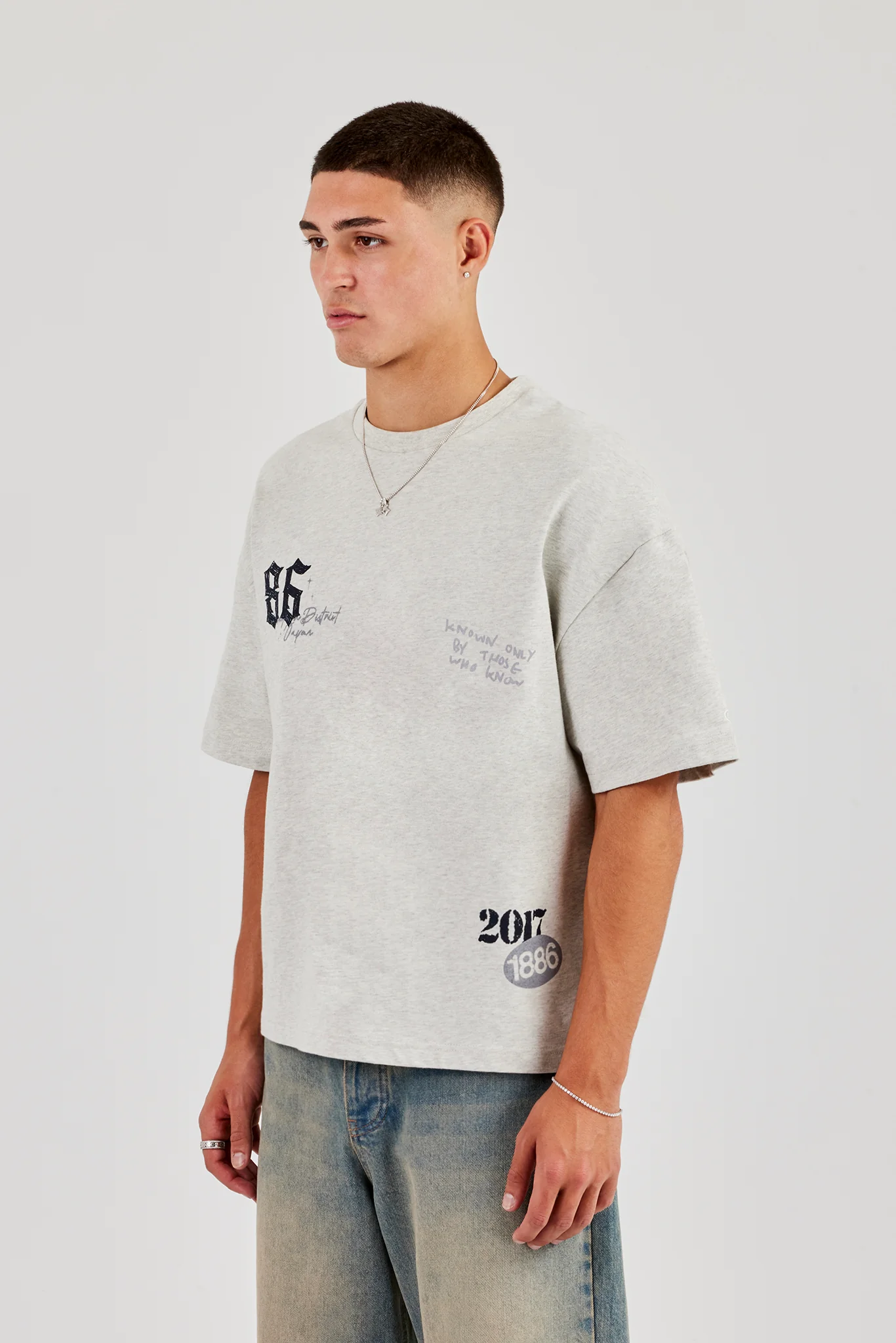 CN Boxy T-Shirt - Ash Grey - Image 3