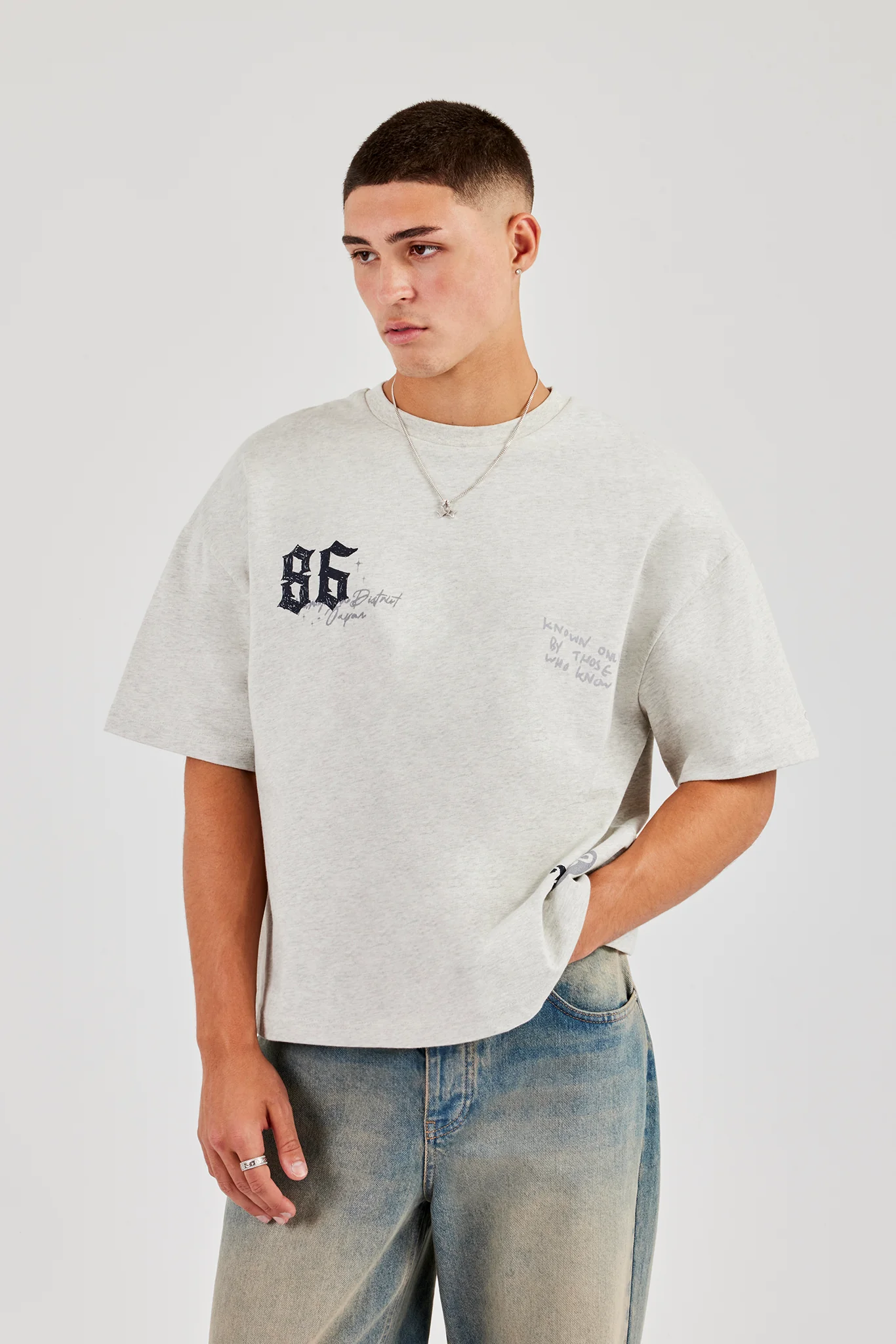 CN Boxy T-Shirt - Ash Grey - Image 4
