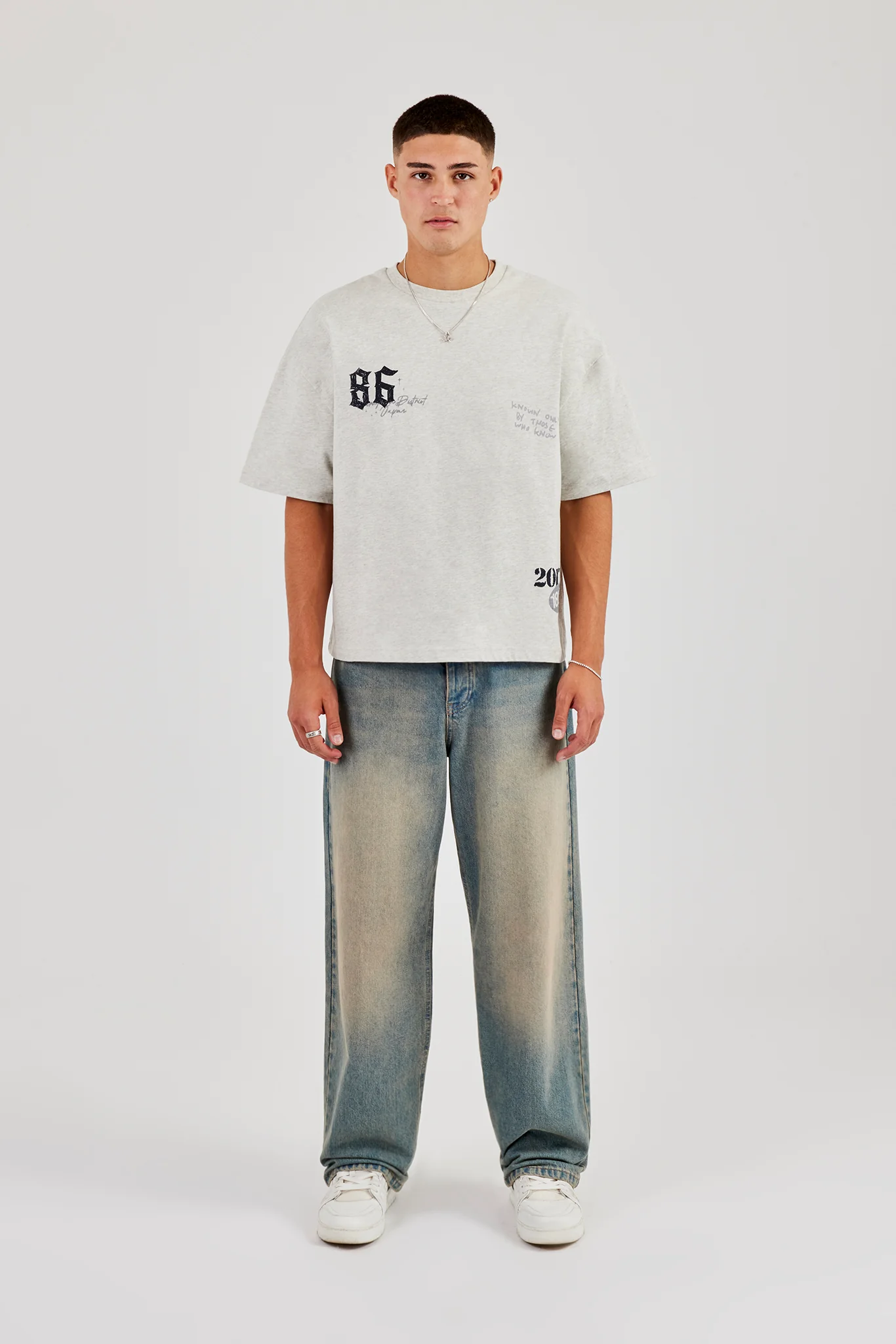 CN Boxy T-Shirt - Ash Grey - Image 5