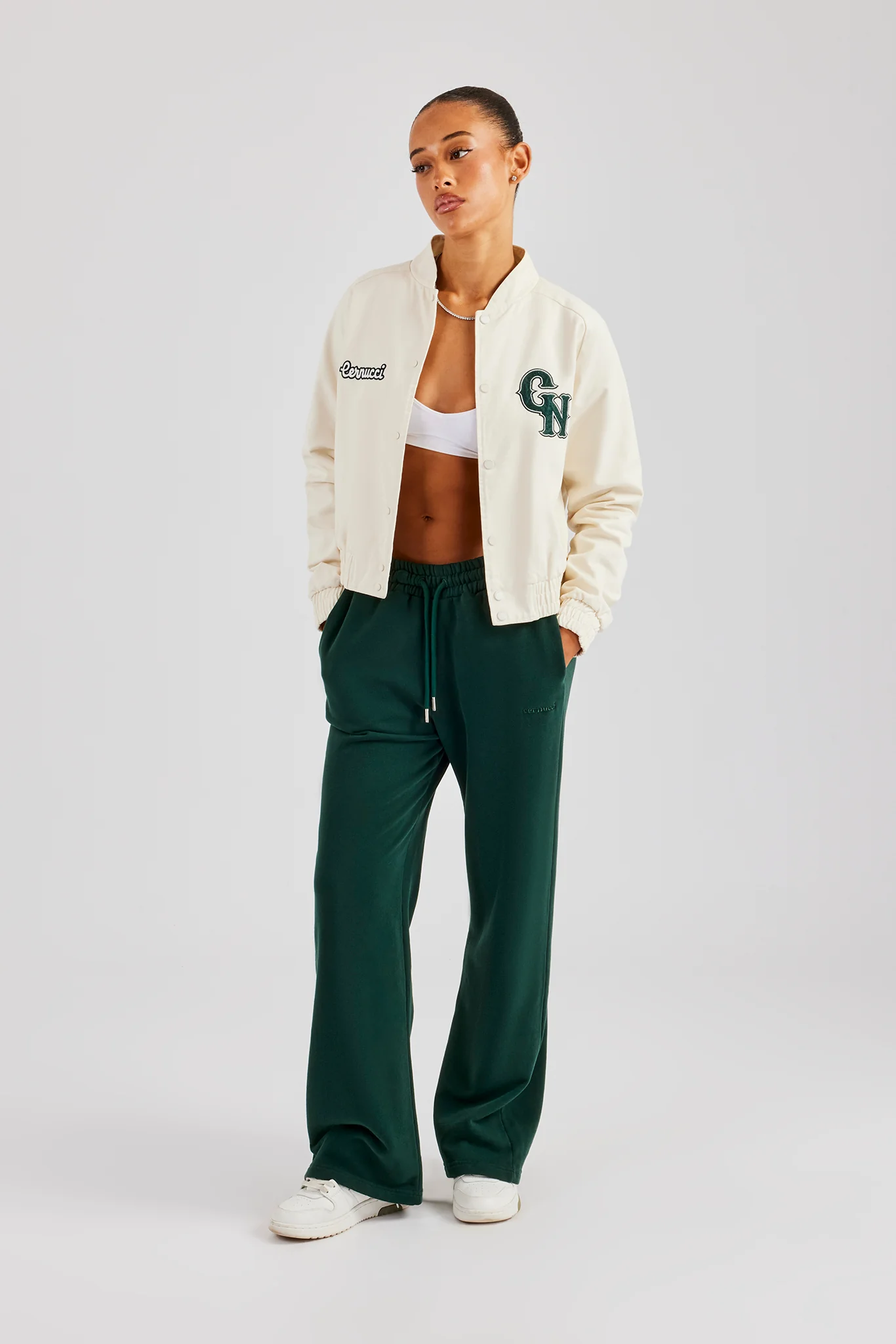 CN Twill Bomber Jacket - Off White - Image 2