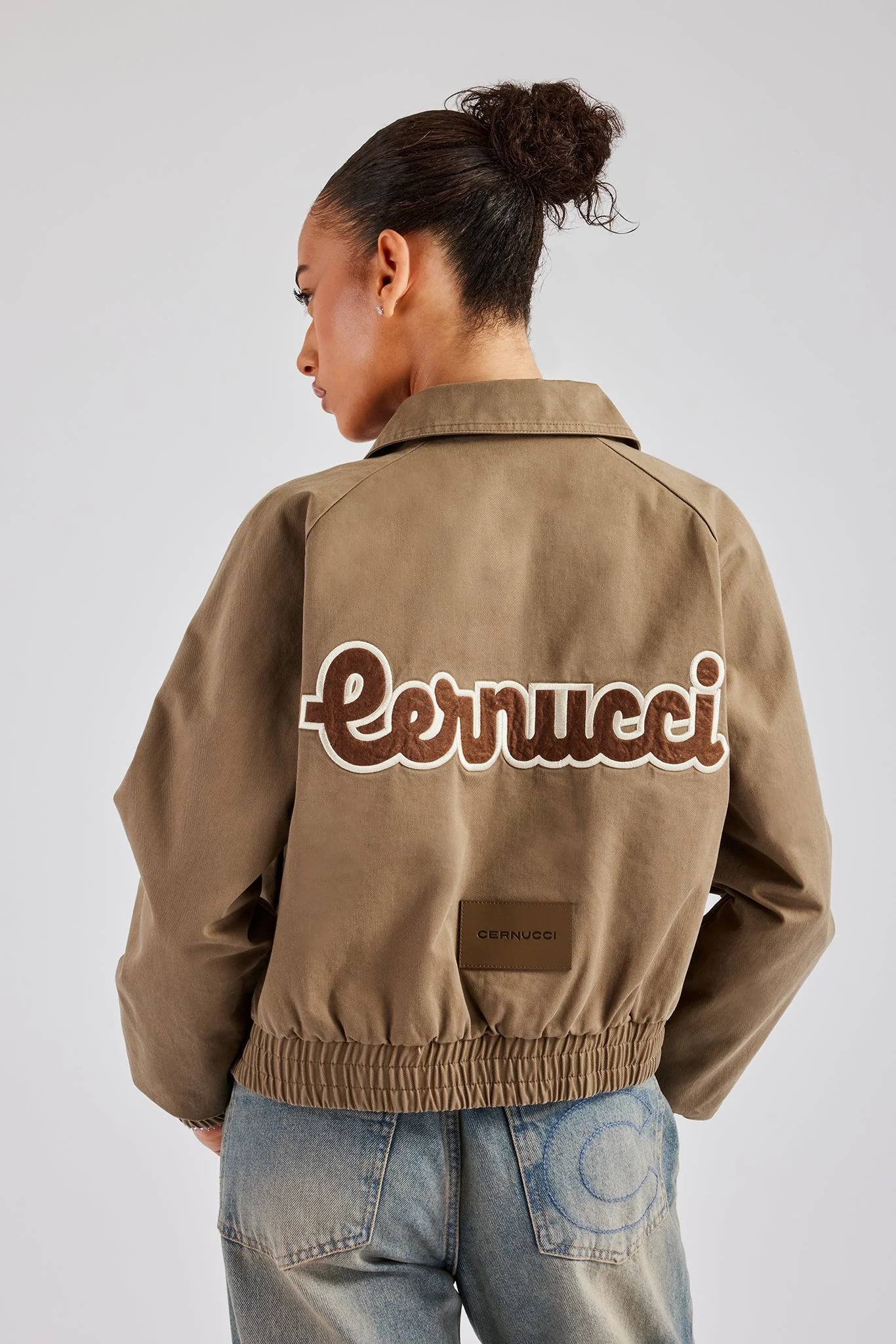 CN Twill Harrington Jacket - Chocolate - Image 2