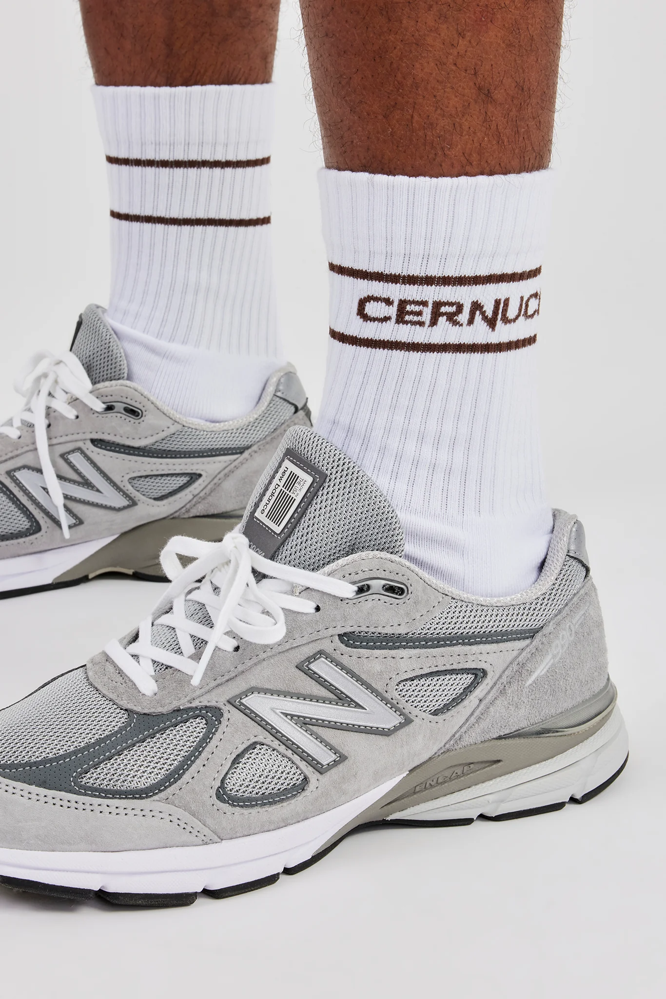 Coffee Logo Stripe Socks - White - Image 2