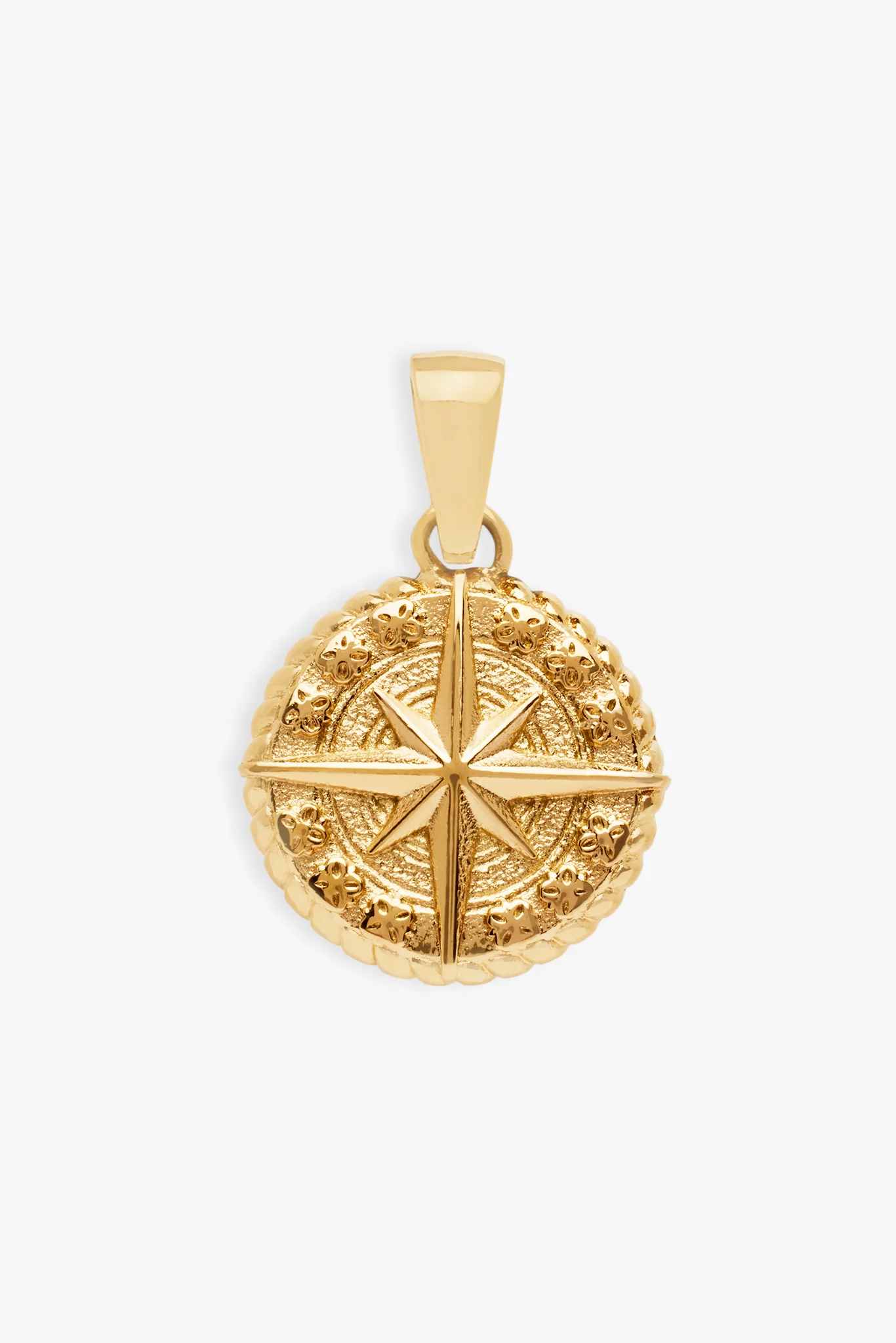 Compass Pendant - 20mm - Gold - Image 2