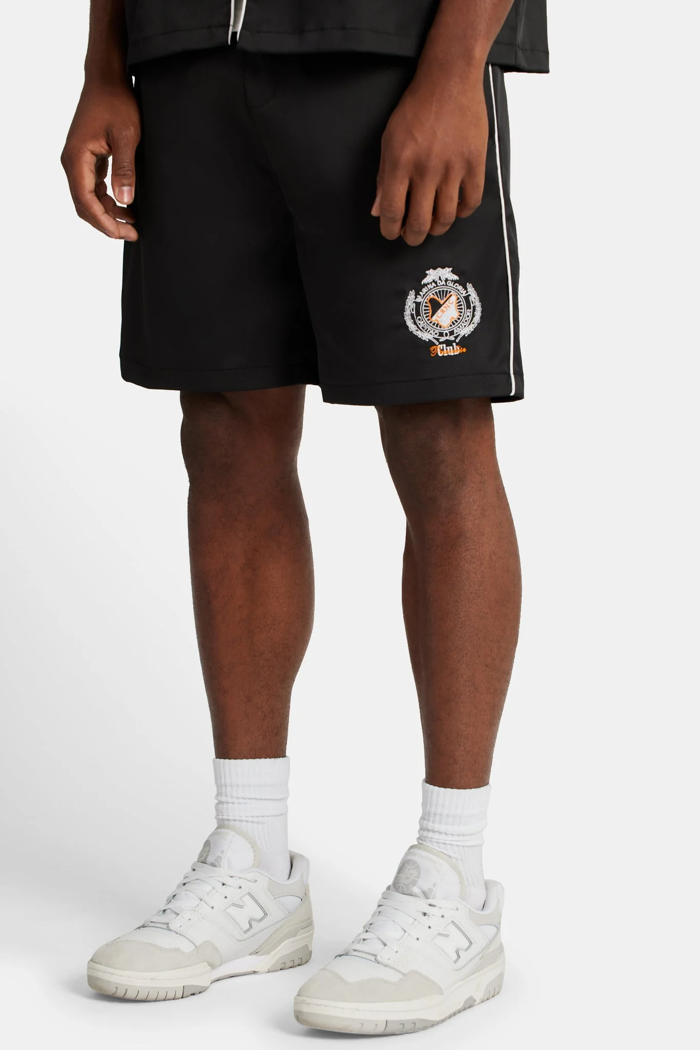 Contrast Crest Shorts - Black - Image 2