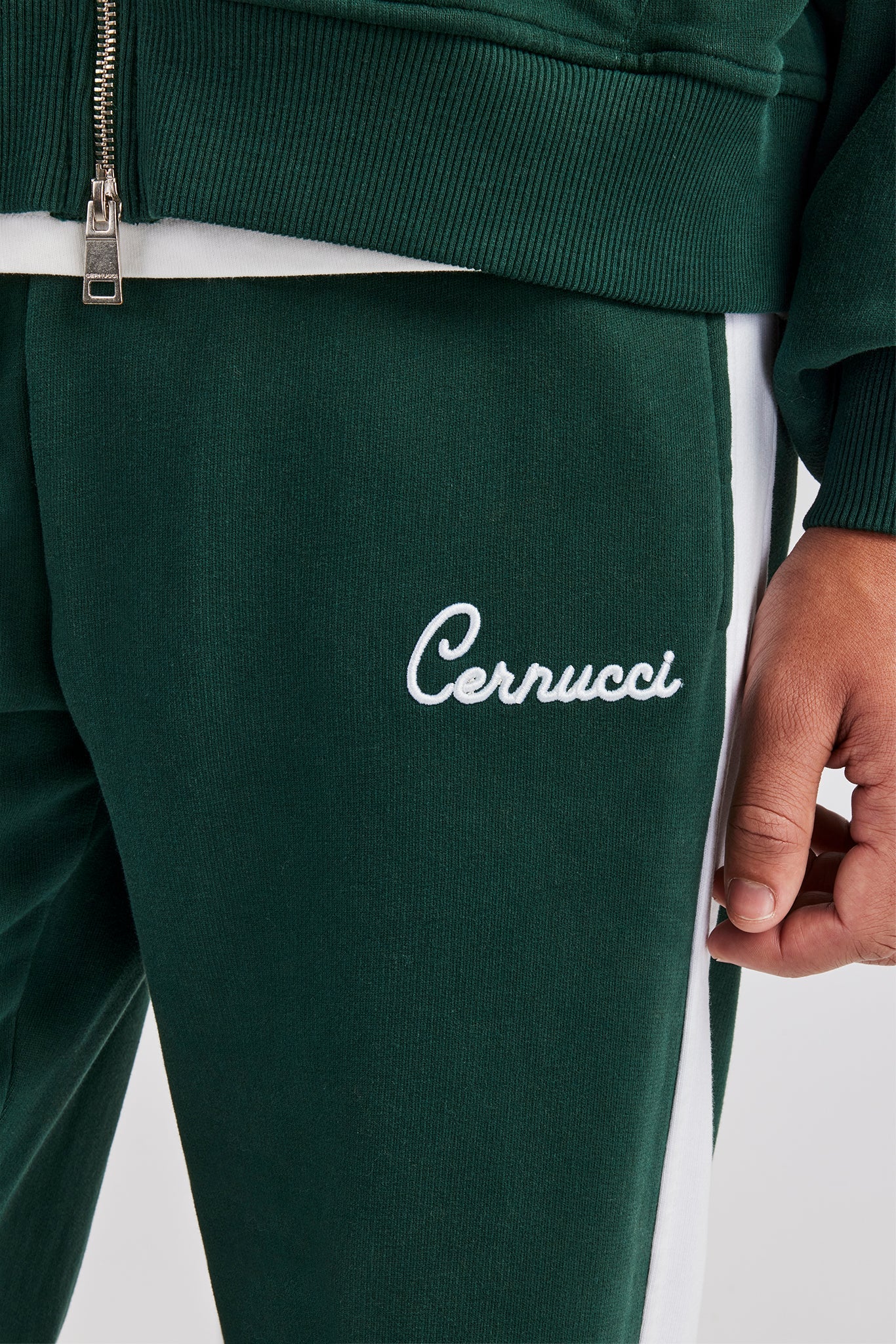 Contrast Panel Jogger - Forest Green - Image 2