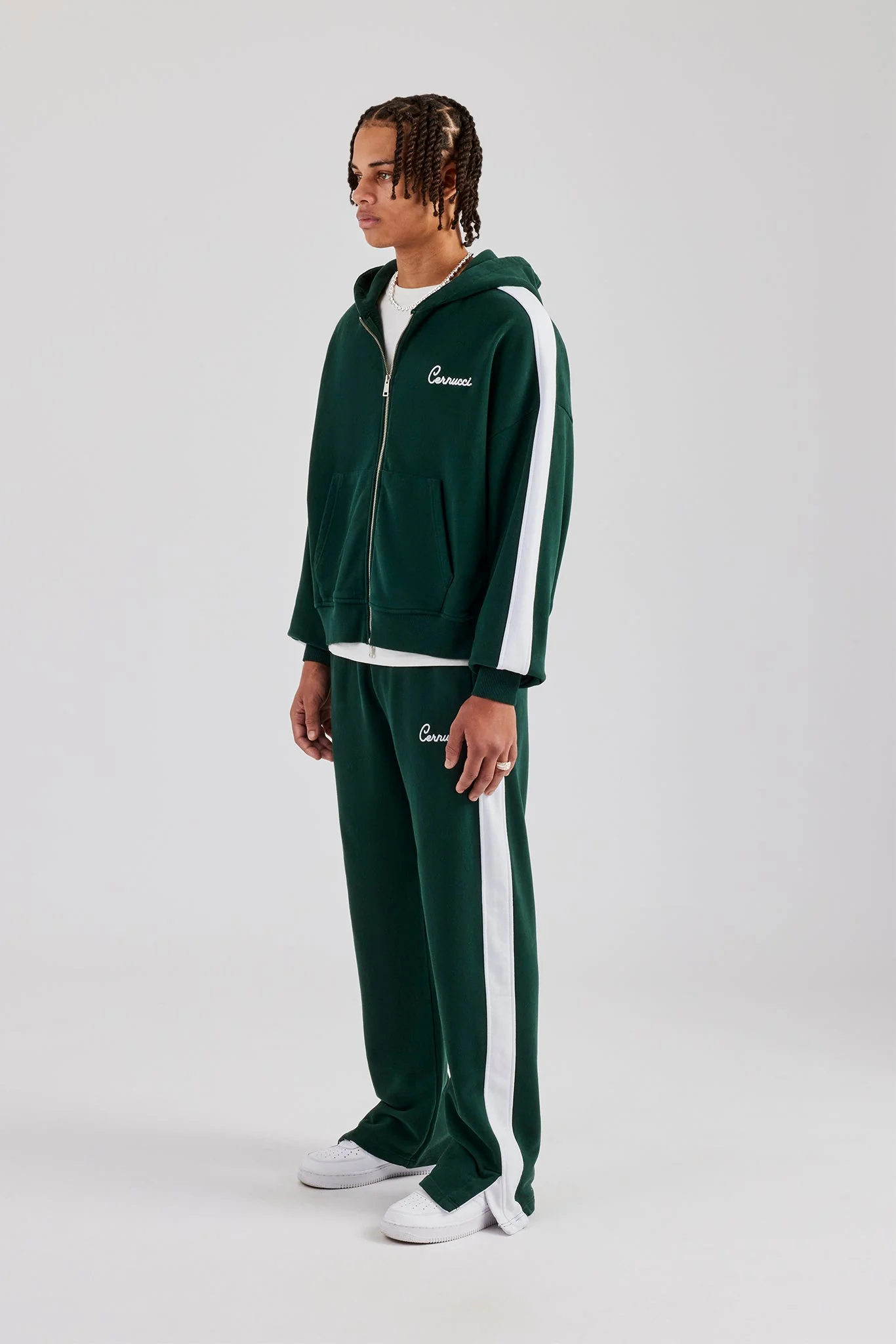 Contrast Panel Jogger - Forest Green - Image 4