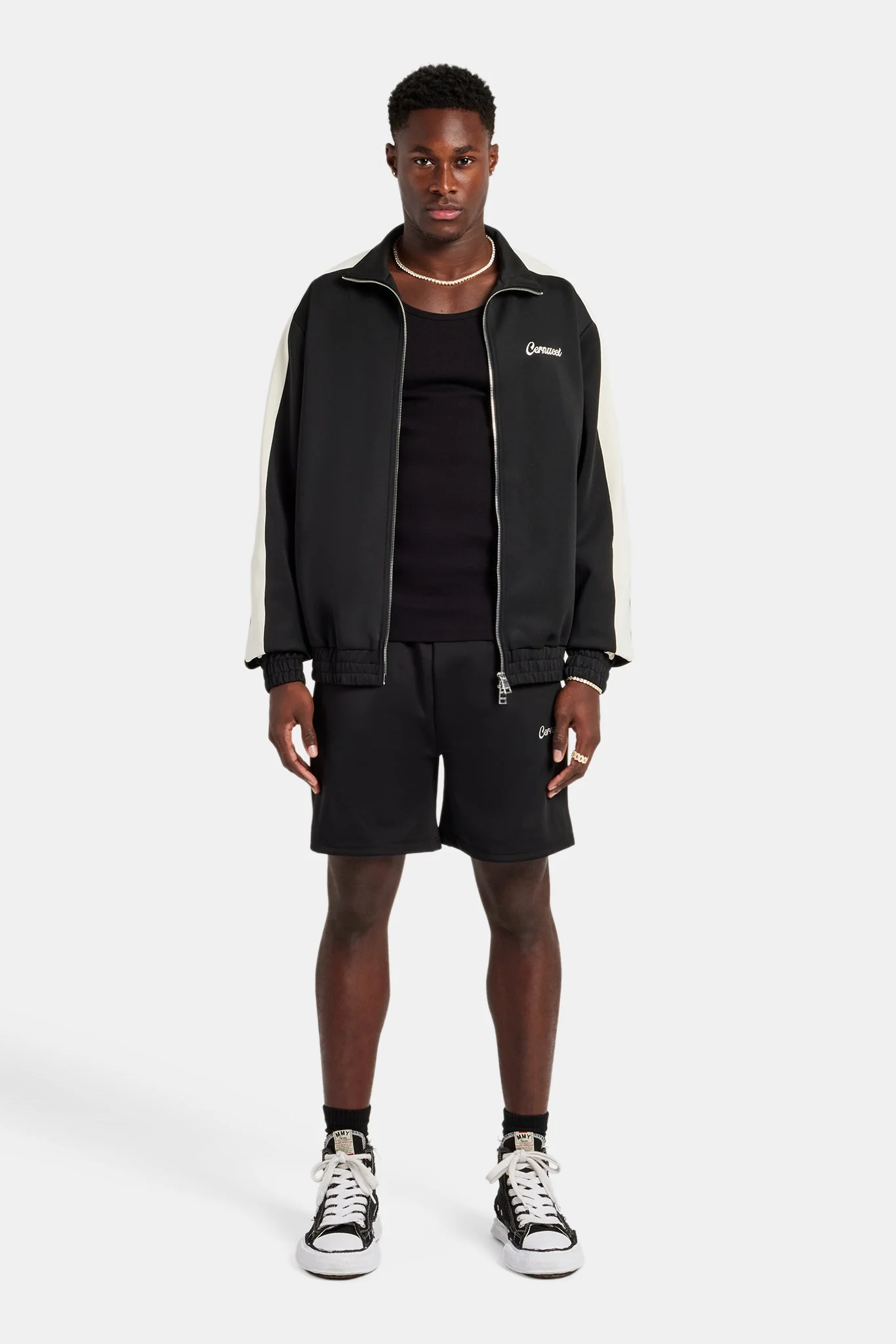 Contrast Panel Shorts - Black - Image 2