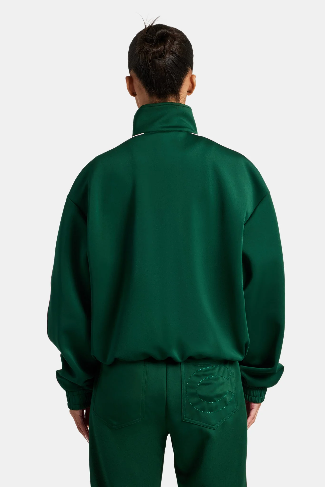 Contrast Panel Track Jacket - Green - Image 4