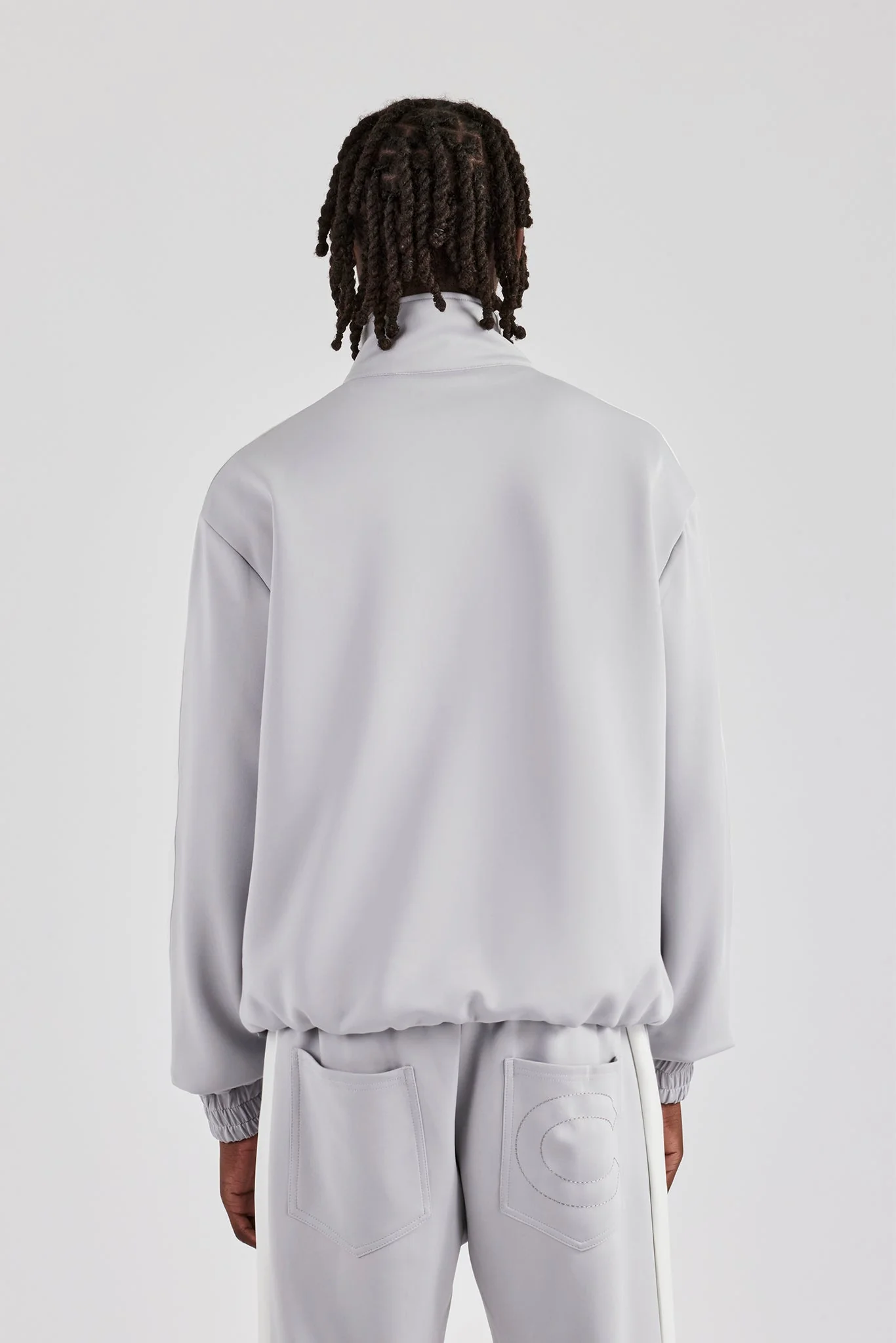 Contrast Panel Track Jacket - Grey - Image 4