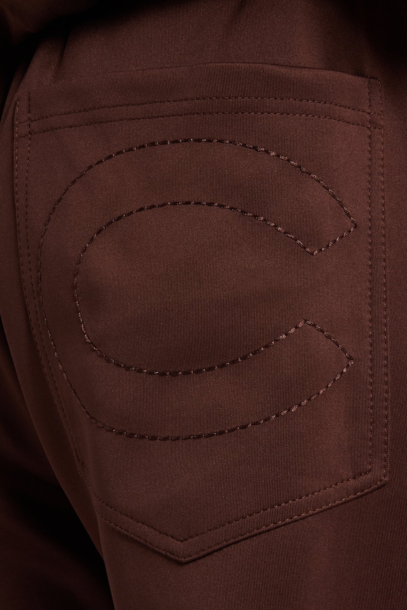 Contrast Panel Track Pant - Chocolate - Image 3