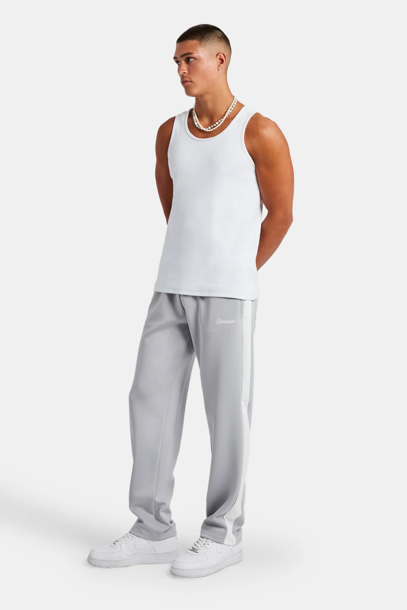 Contrast Panel Track Pant - Grey - Image 5