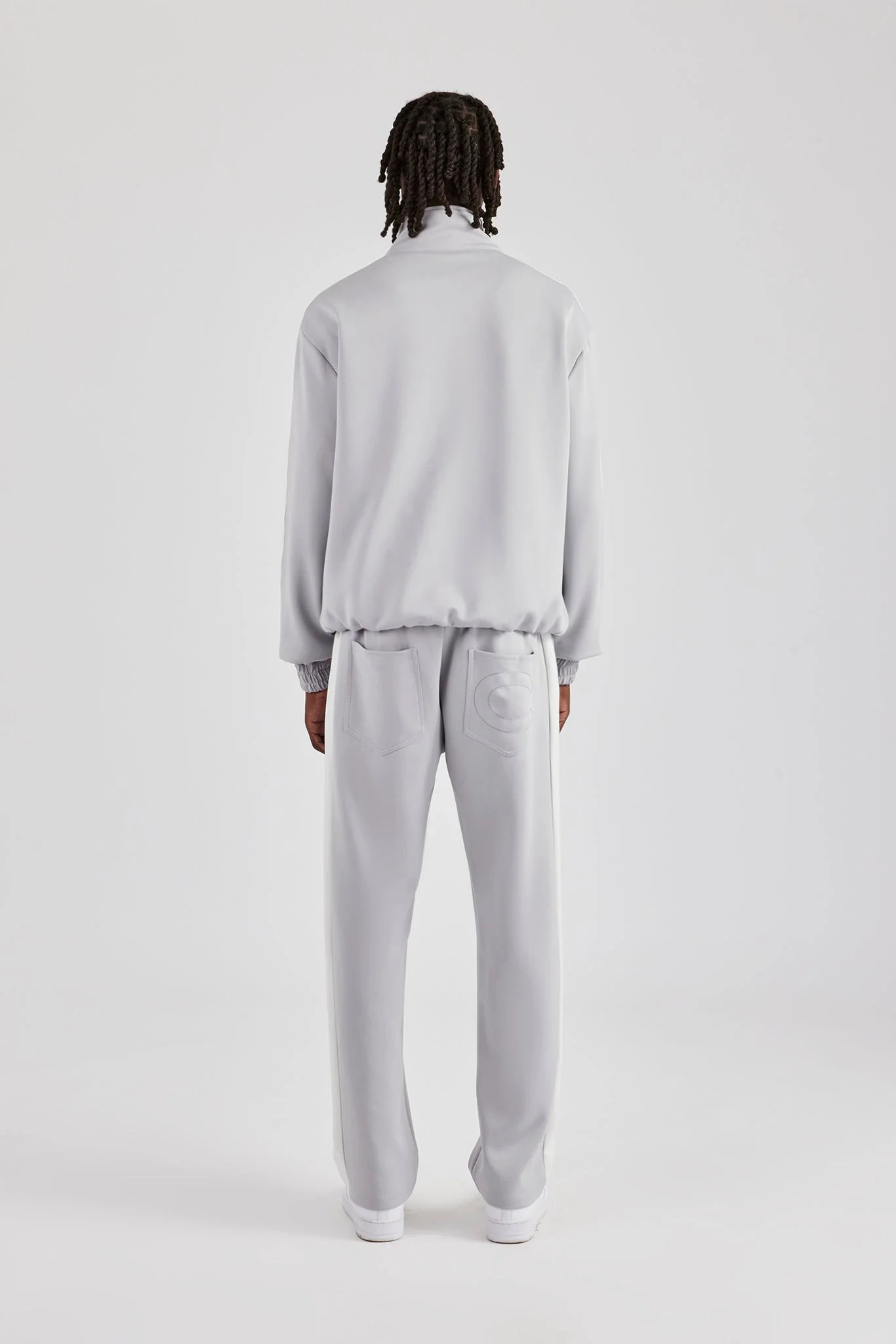 Contrast Panel Tracksuit - Grey - Image 2
