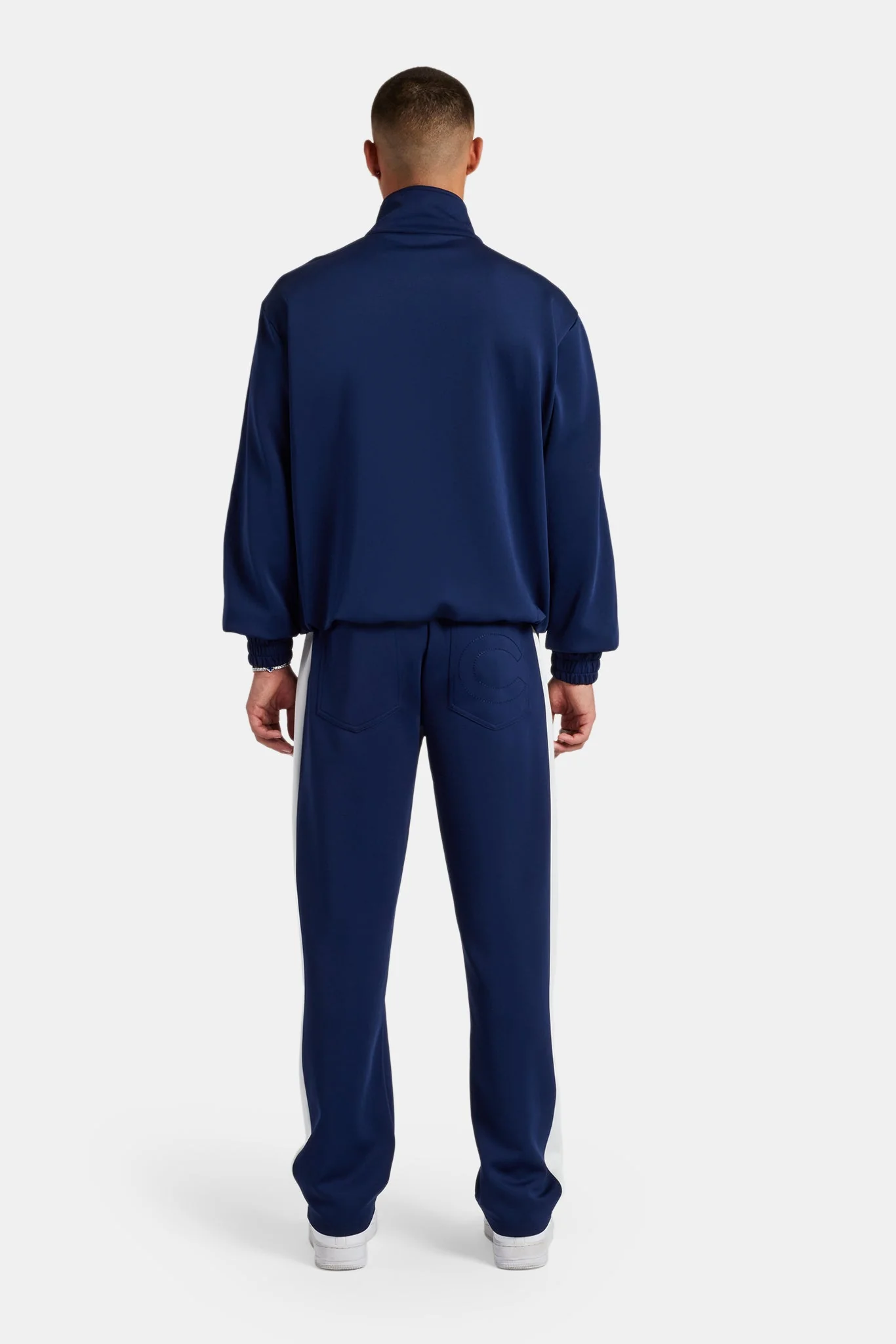 Contrast Panel Tracksuit - Navy - Image 4