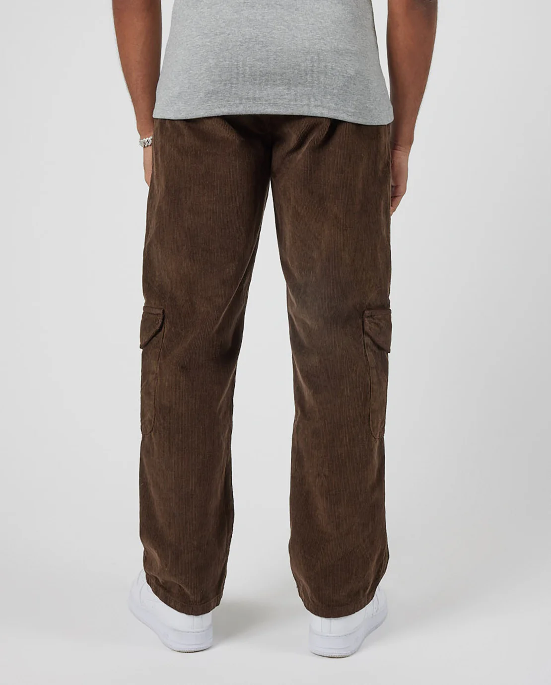 Cord Cargo Trouser - Chocolate - Image 3