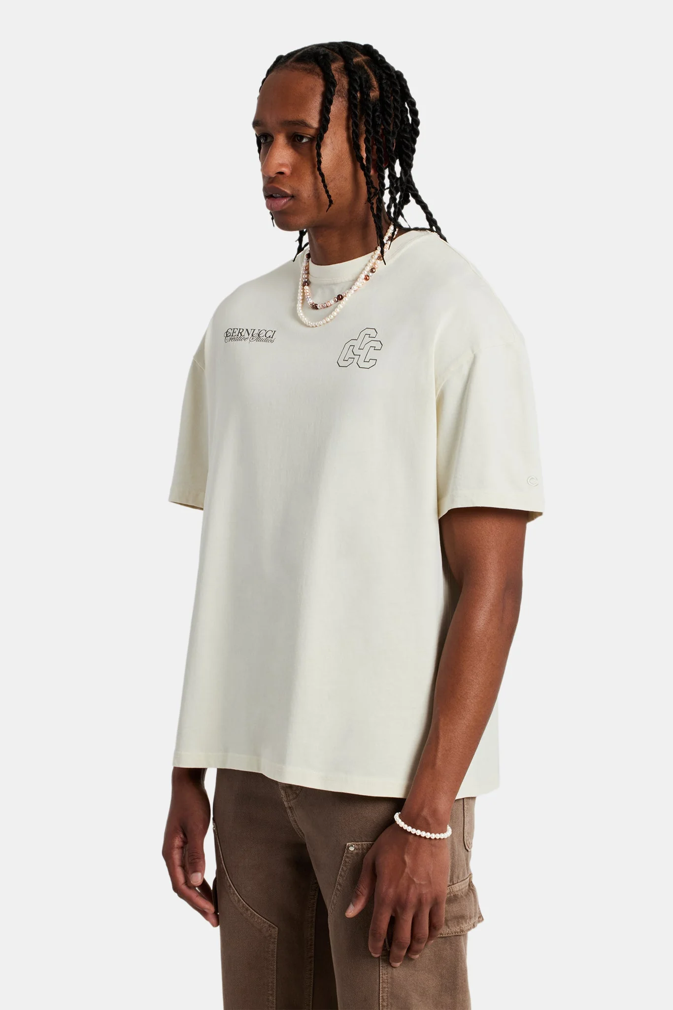 Creative Studios Oversized T-Shirt - Off White - Image 4