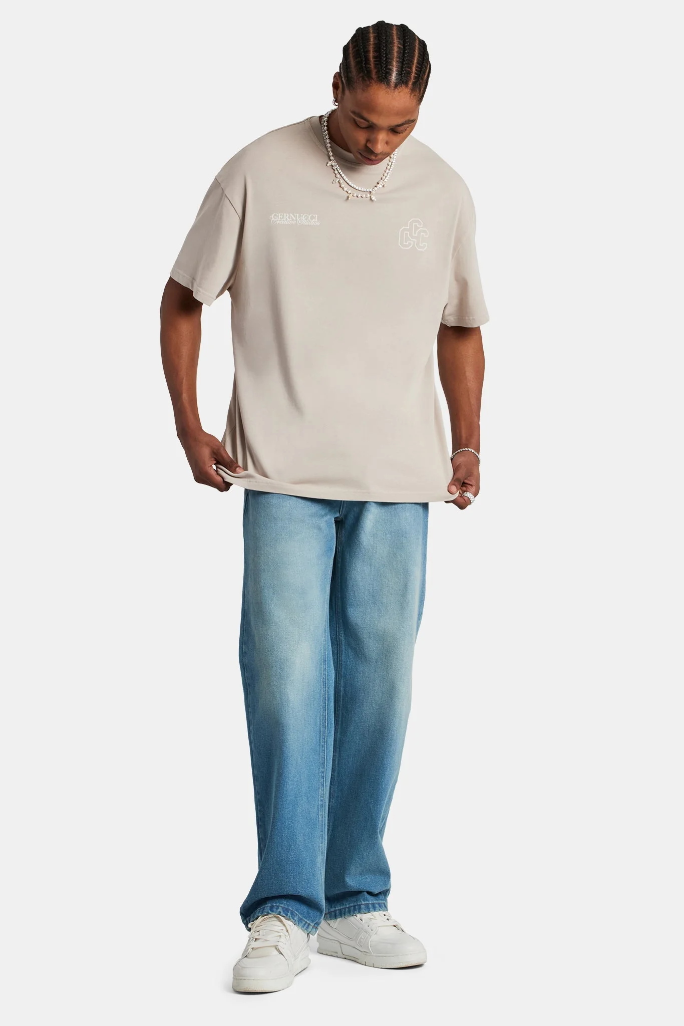 Creative Studios Oversized T-Shirt - Stone - Image 2