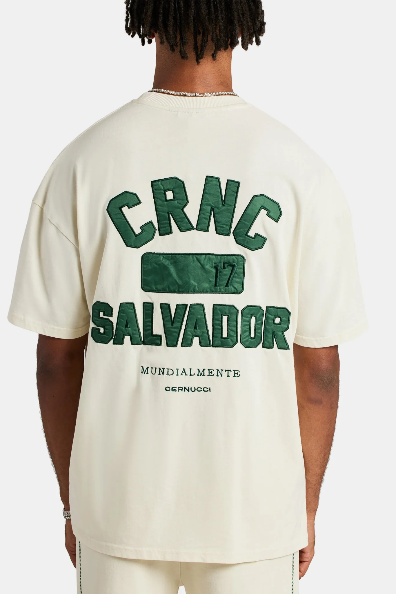 Crnc Back Applique Varsity T-shirt - Ecru - Image 2