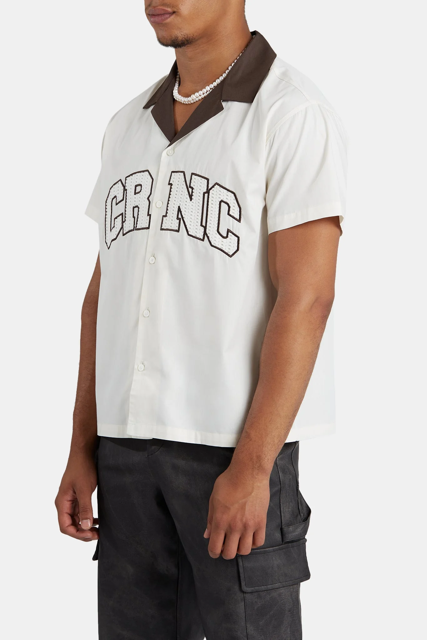 CRNC Boxy Bowling Shirt - Ecru - Image 3