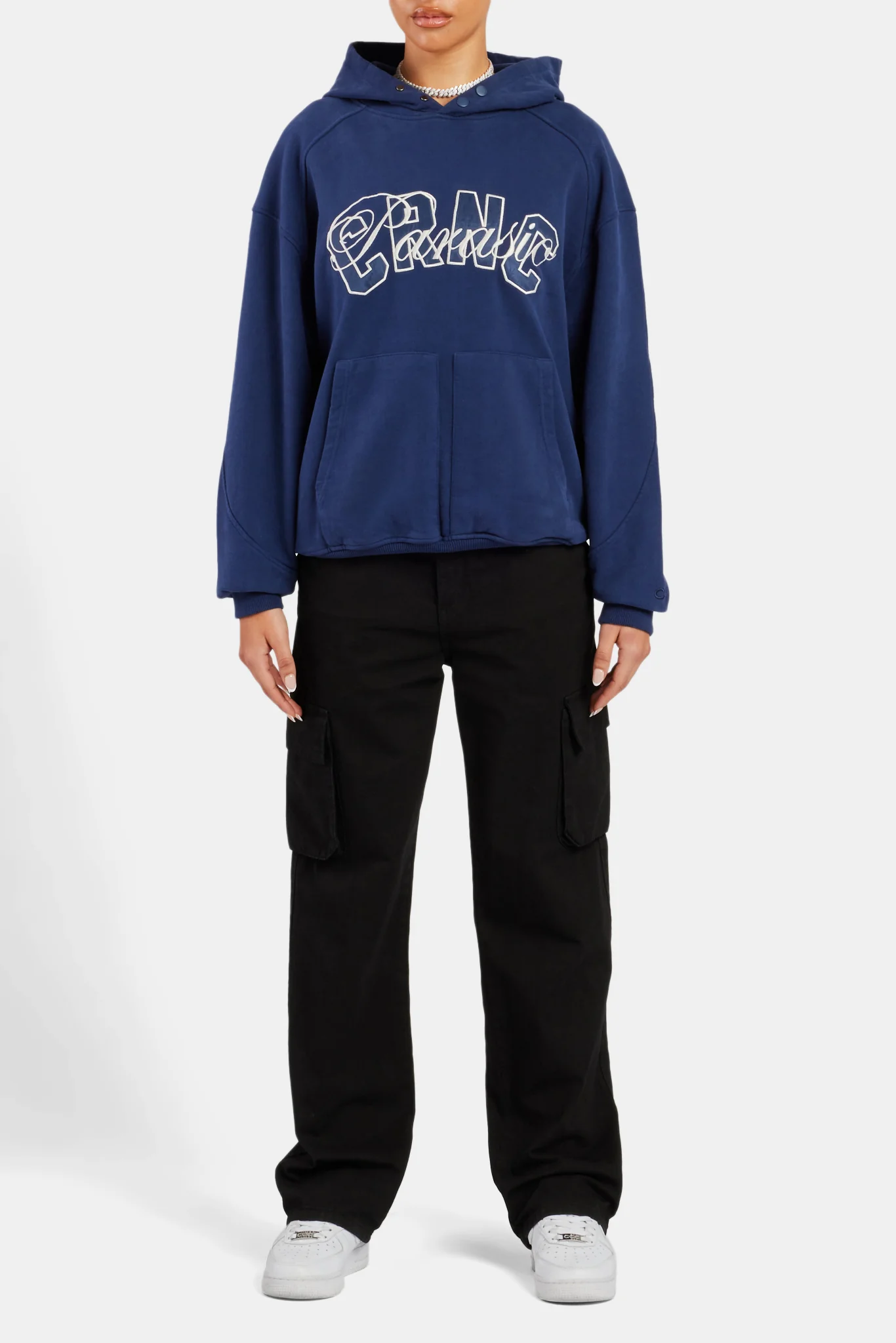 Crnc Paraiso Applique Varsity Hoodie - Navy - Image 3