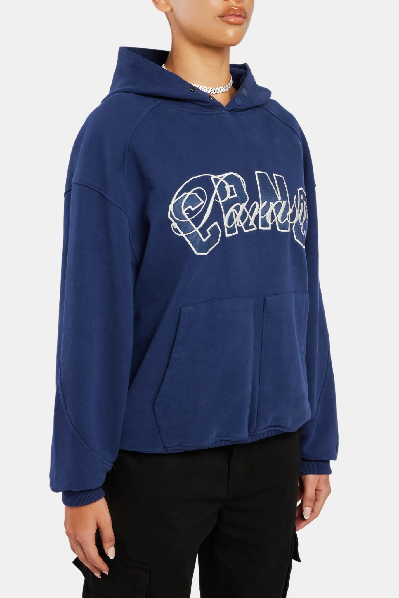 Crnc Paraiso Applique Varsity Hoodie - Navy - Image 4