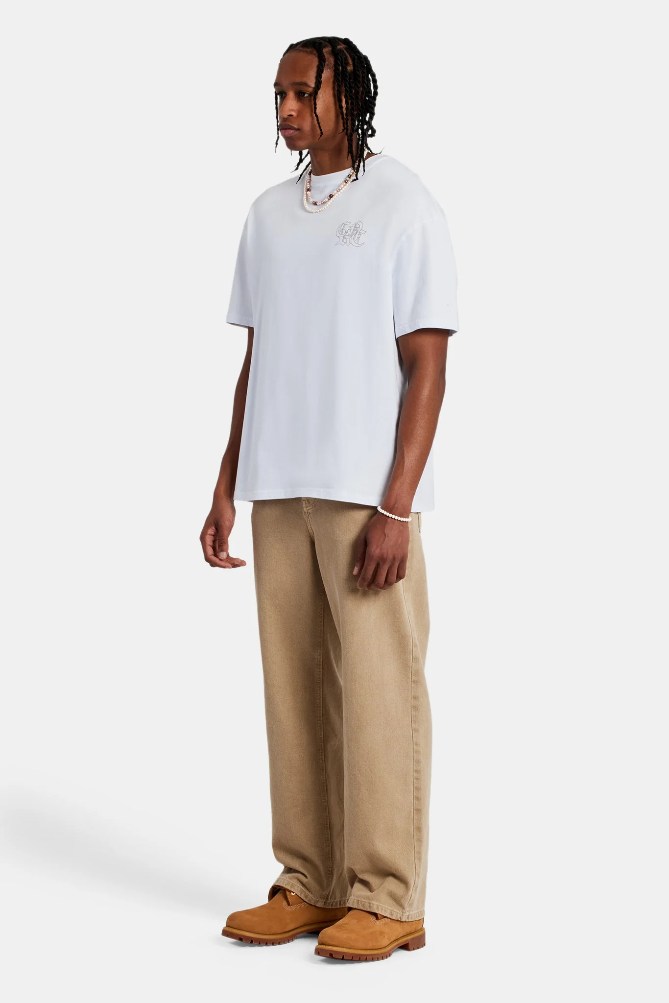 CRNC Printed Oversized T-Shirt - White - Image 2
