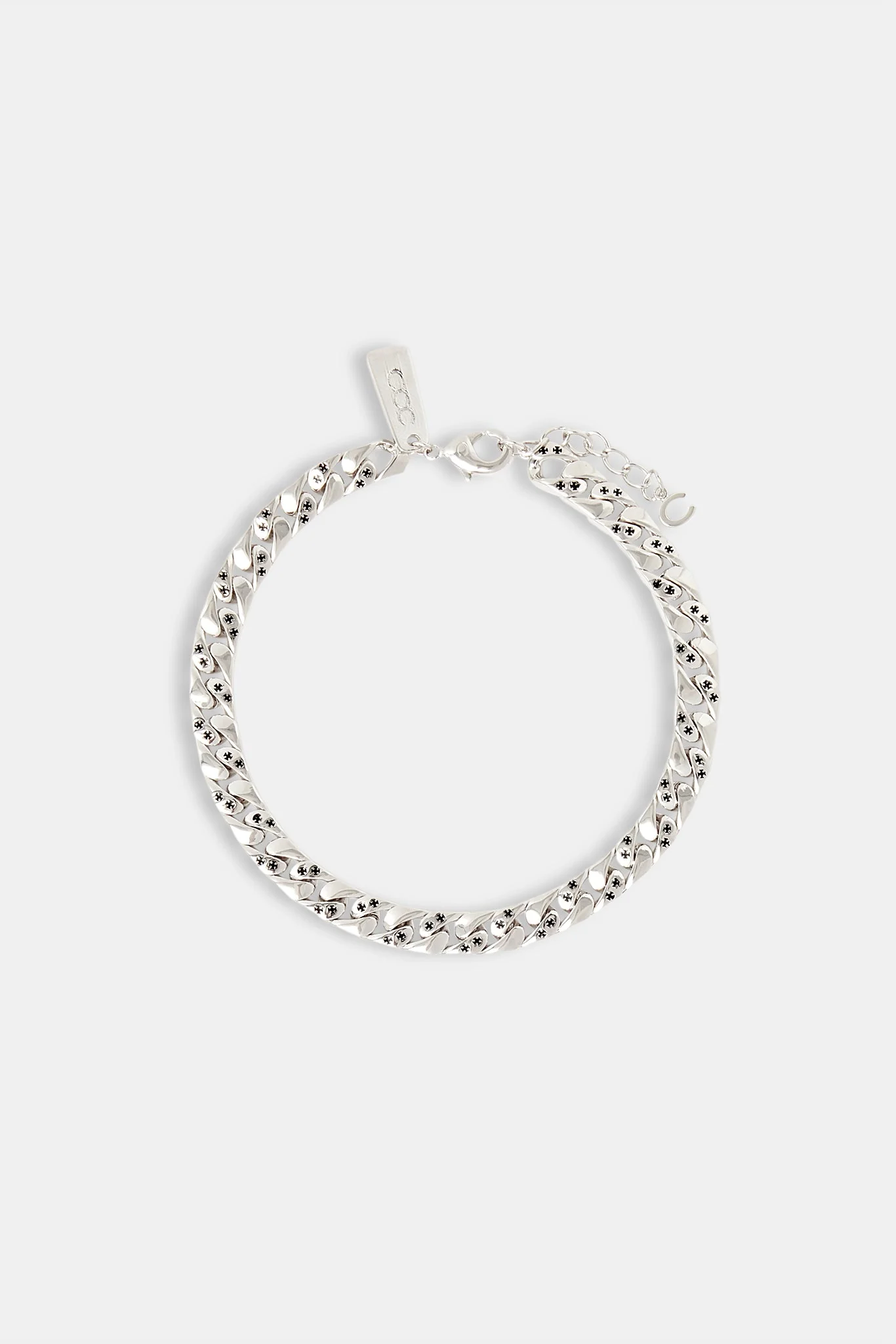 Cross Engraved Flat Cuban Bracelet - 6mm - Image 2