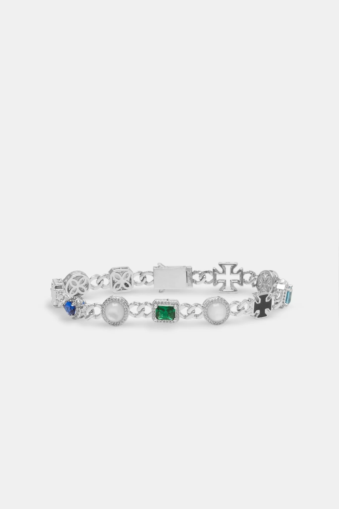 Cuban Link Gemstone & Motif Chain & Bracelet - Image 3