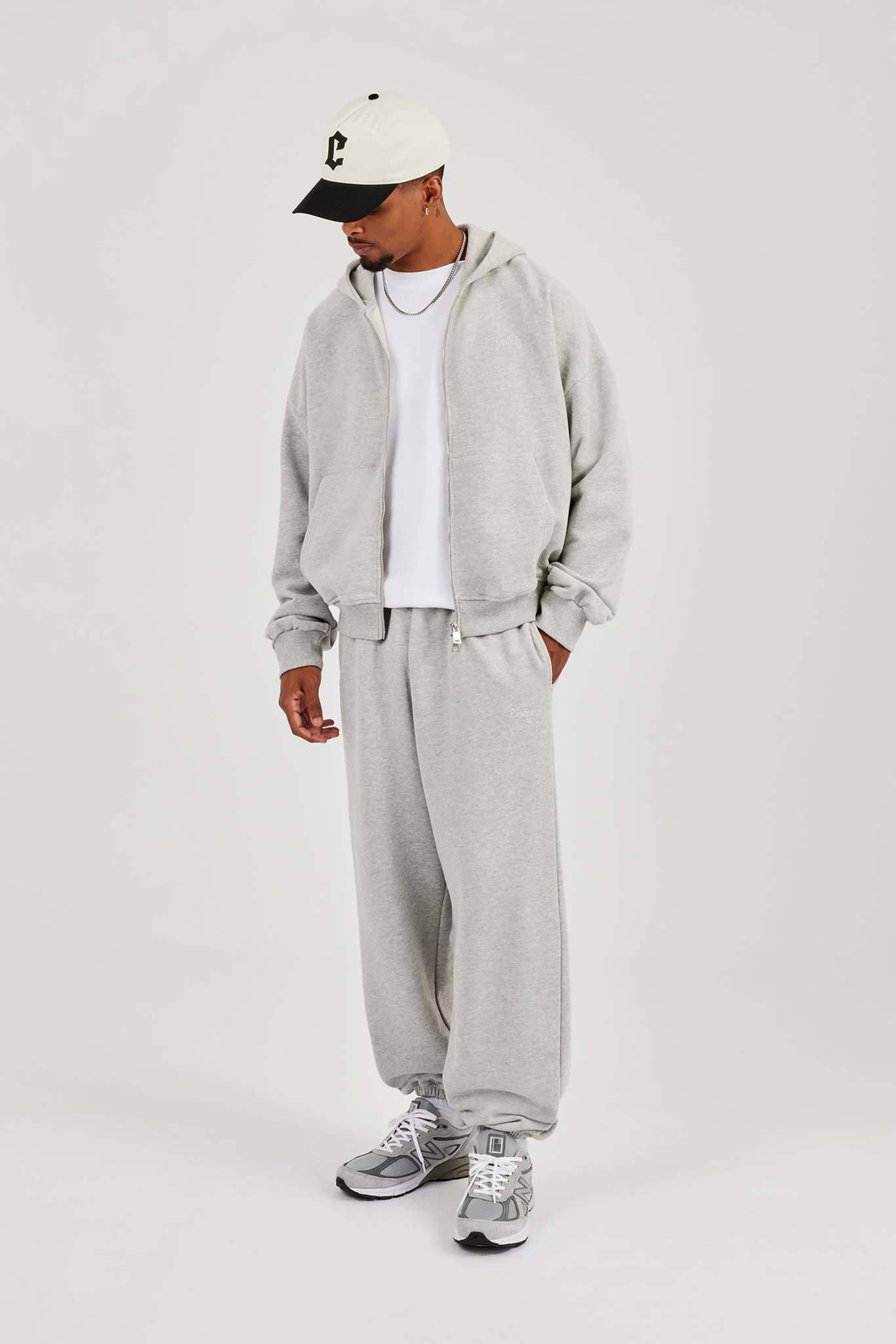 Cuffed Jogger - Grey Marl - Image 2